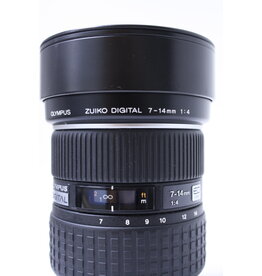 Olympus Zuiko Ultra Wide Zoom 7-14mm f/4 ED Lens for Four Thirds System + Caps (Pre-owned)