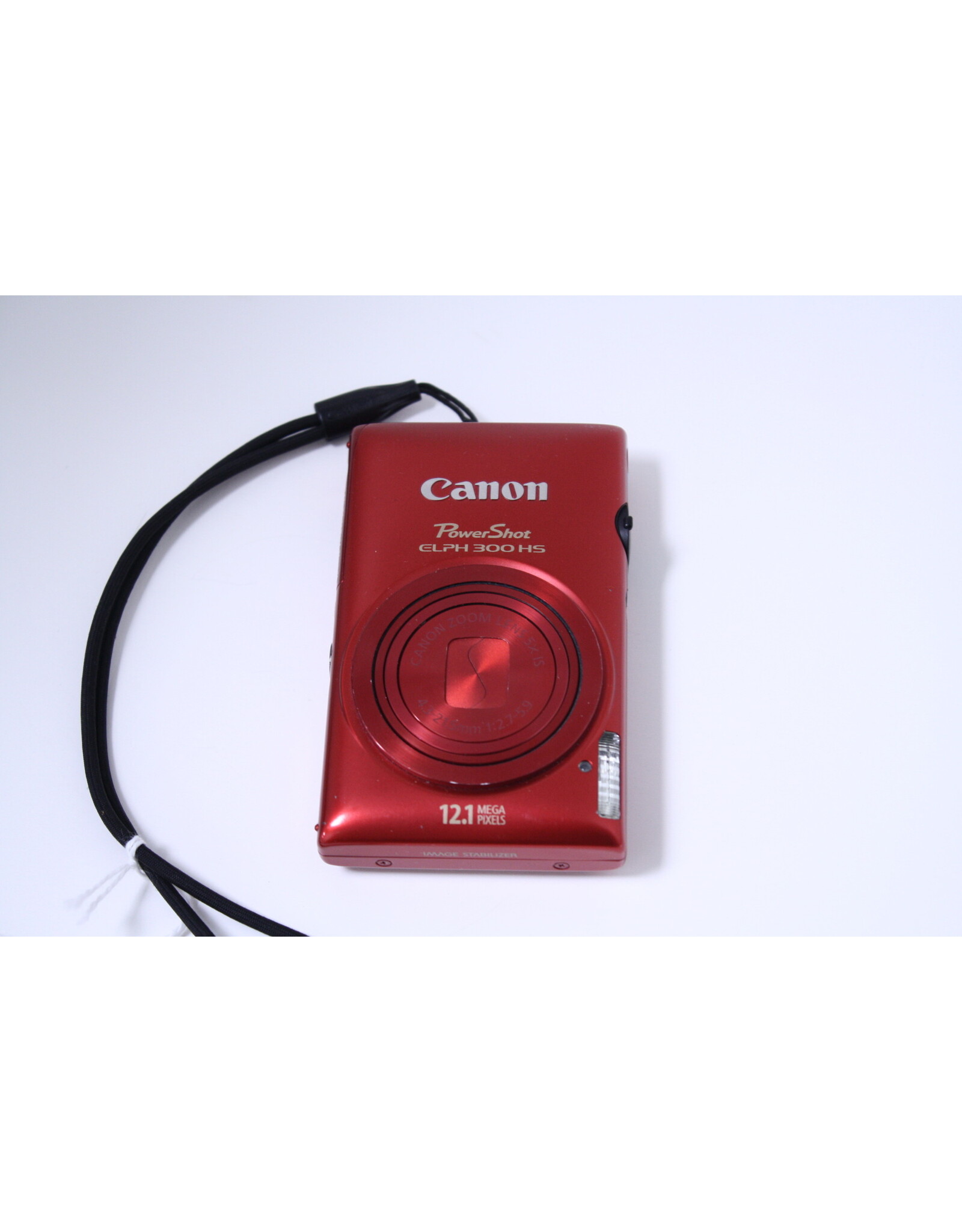 Canon PowerShot ELPH 300 HS 12.1MP 5x Digital Camera with charger, Case and battery - Red