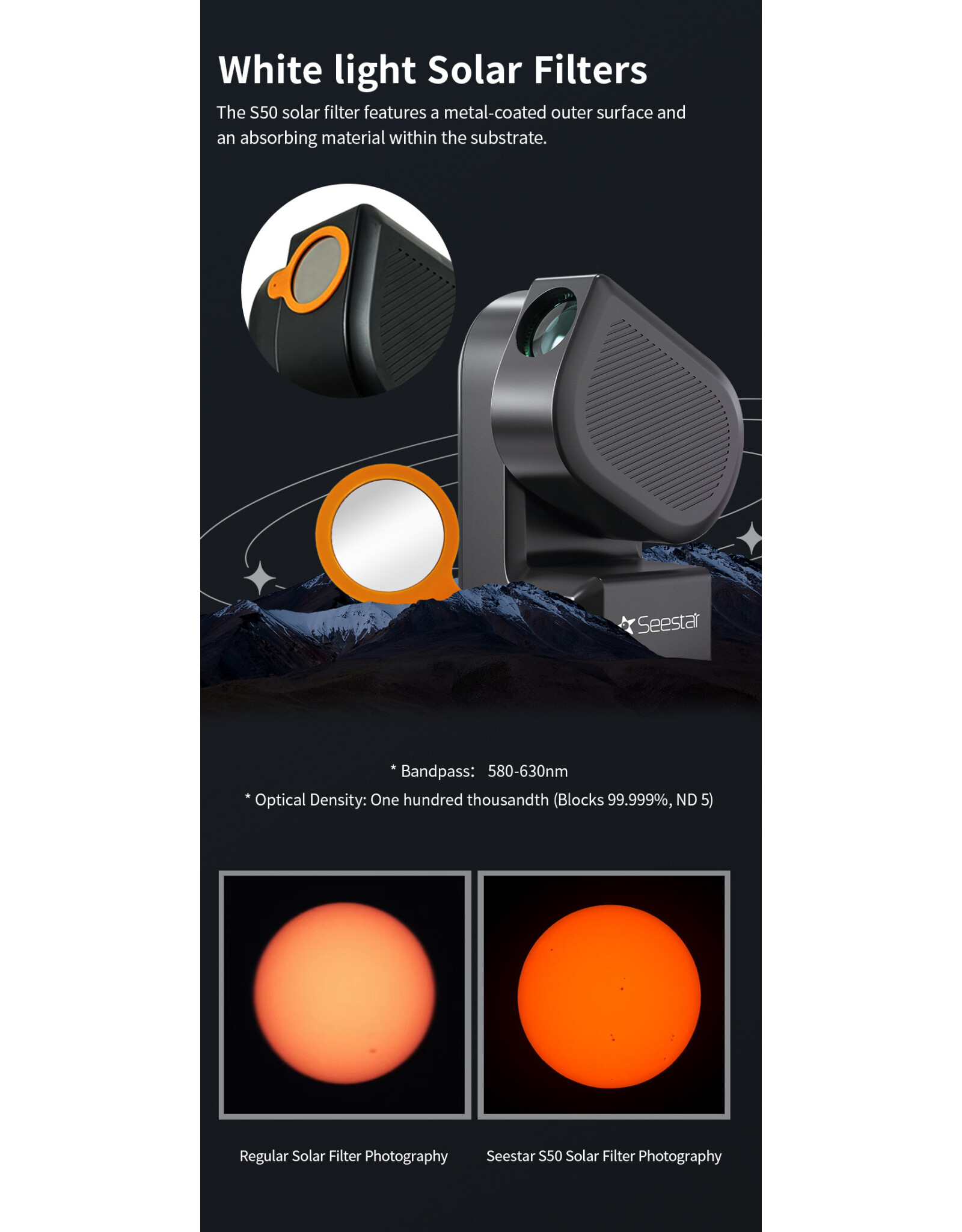 ZWO ZWO solar filter for Seestar S50