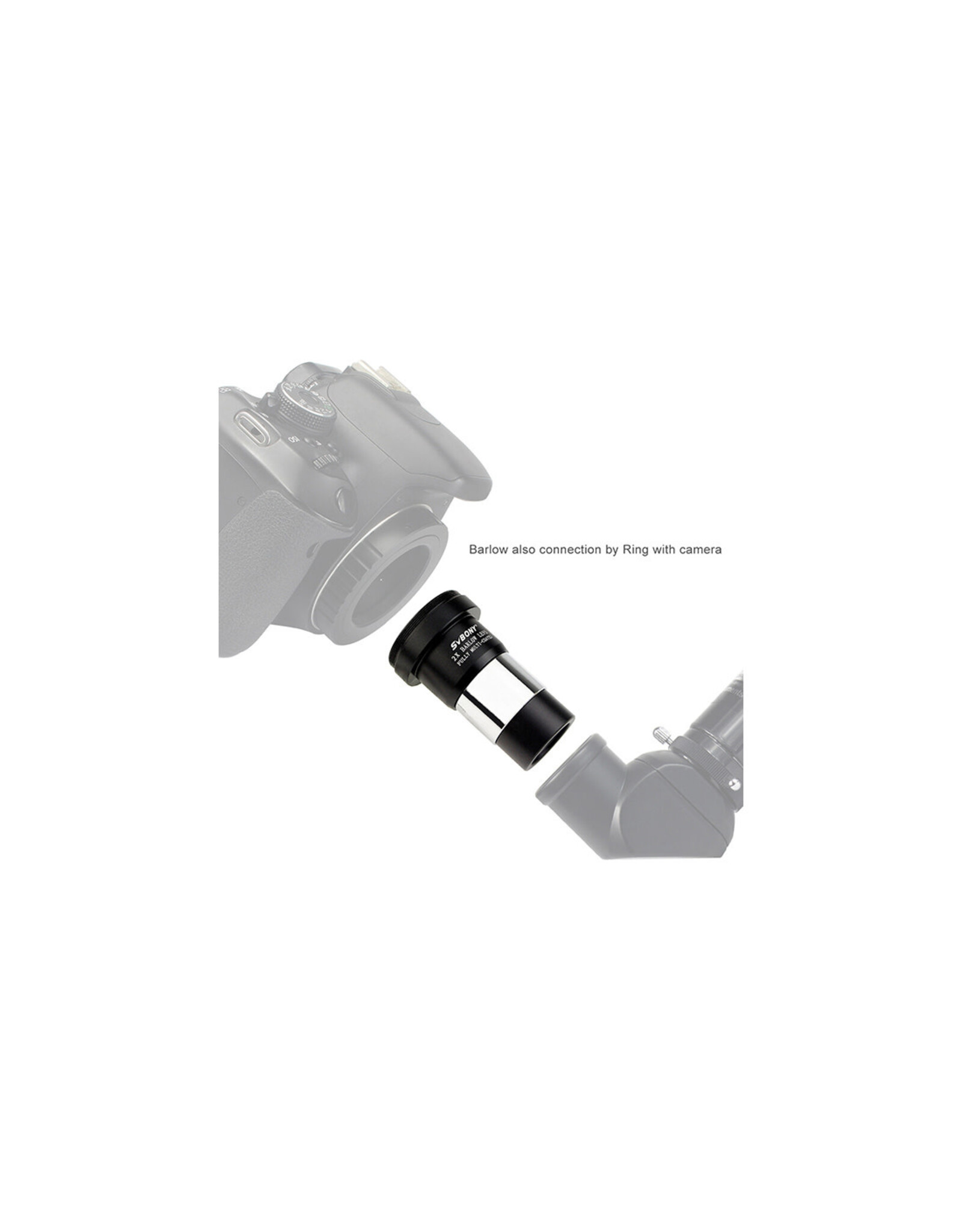 Arcturus Svbony 2x Short Focus Barlow with built in T Thread