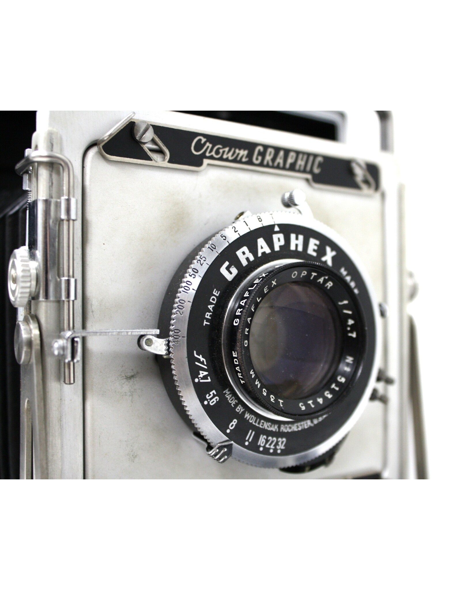Graflex Graflex Crown Graphic  4x5 Film Camera with Optar 135mm f4.7 lens (Pre-Owned)