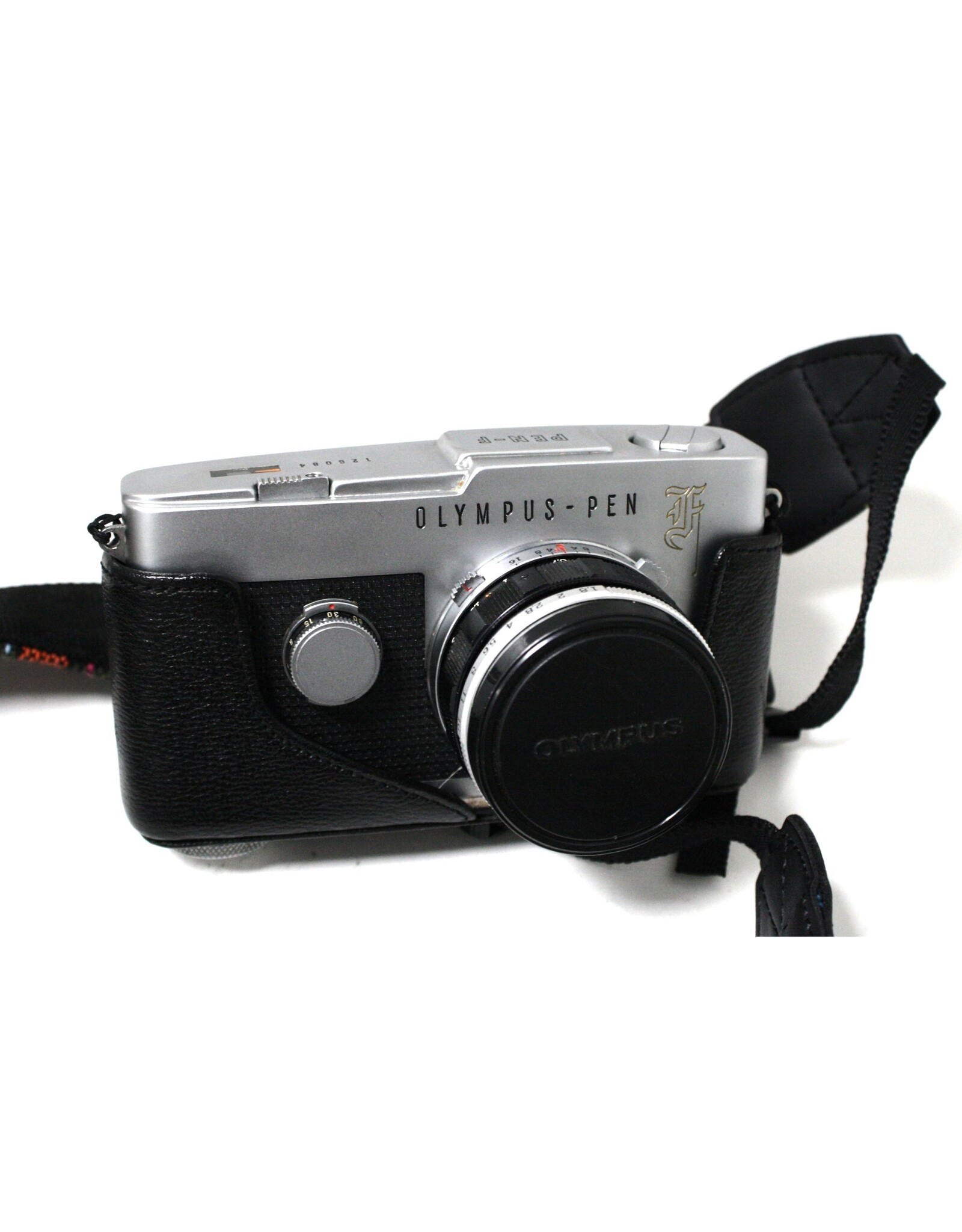 Olympus Pen F Half Frame Camera with 38mm f1.8 and 100mm f3.5 lens 