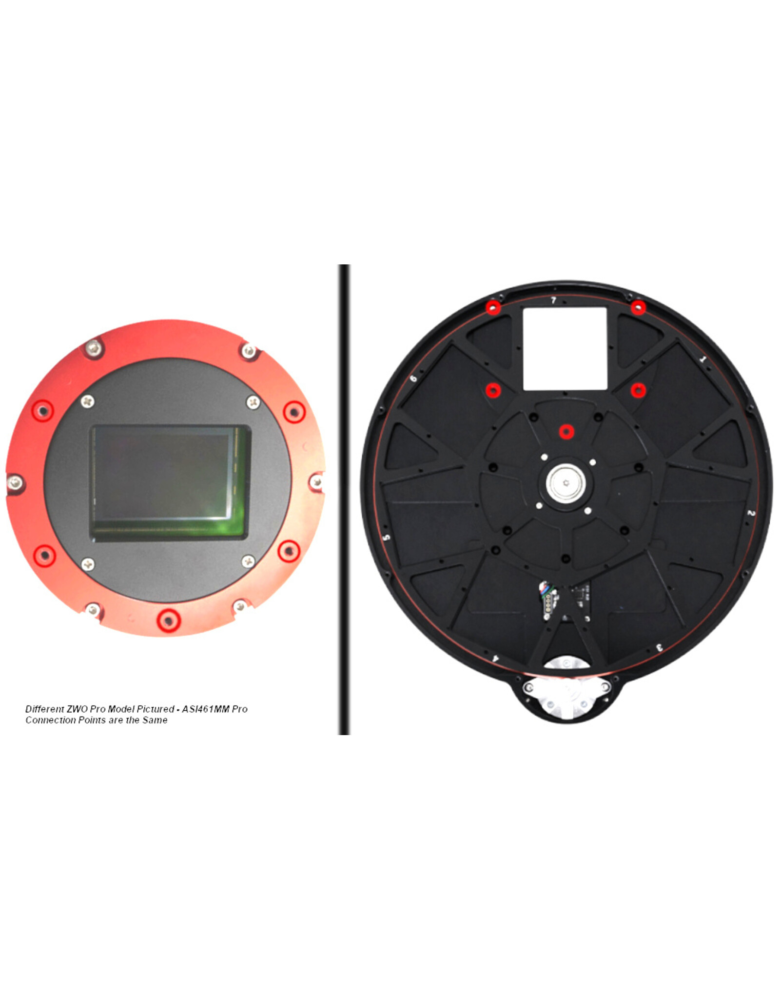 ZWO ZWO 7 Position Electronic Filter Wheel for 50mm Square Filters for ASI461MM-P