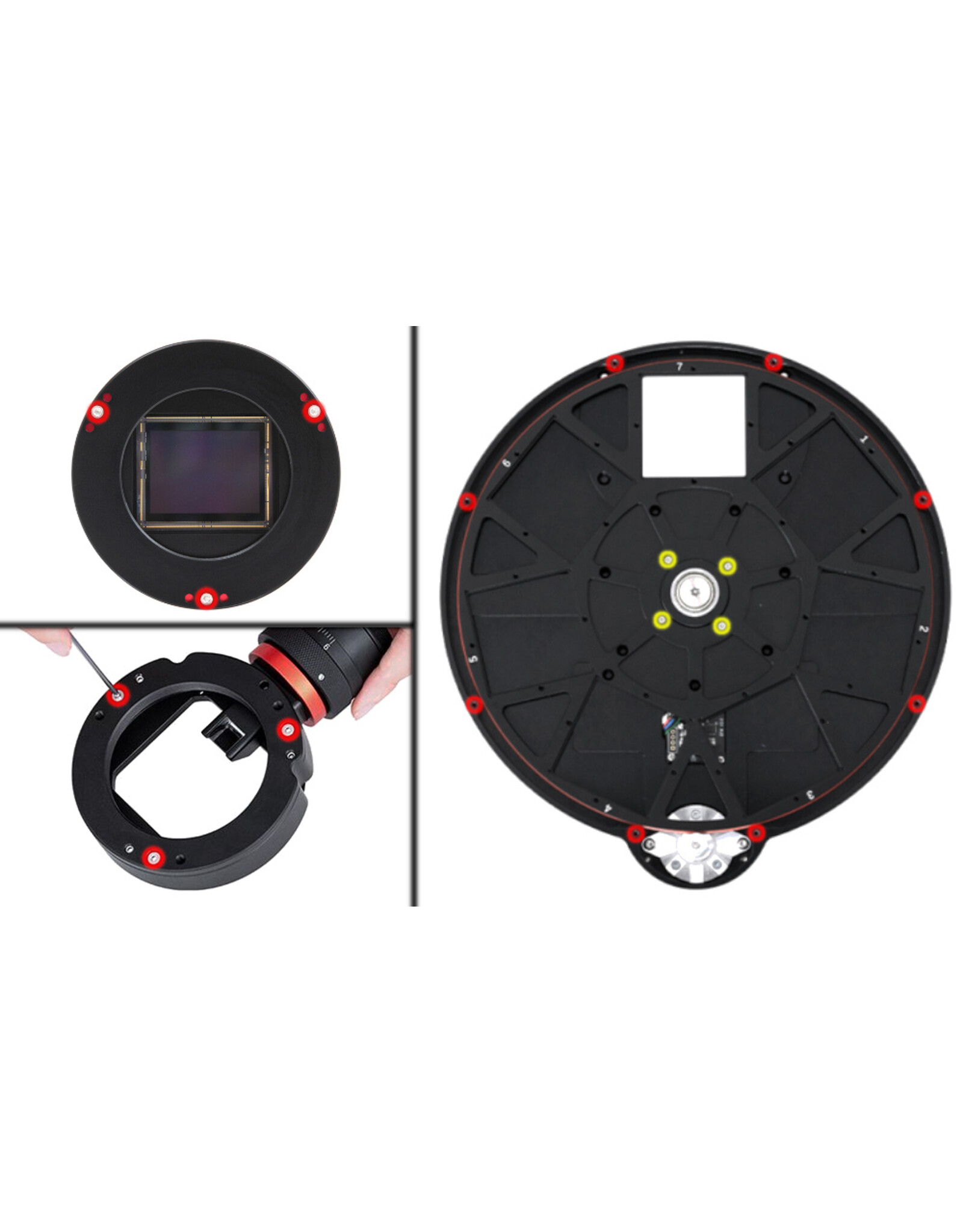 ZWO ZWO 7 Position Electronic Filter Wheel for 50mm Square Filters for ASI461MM-P