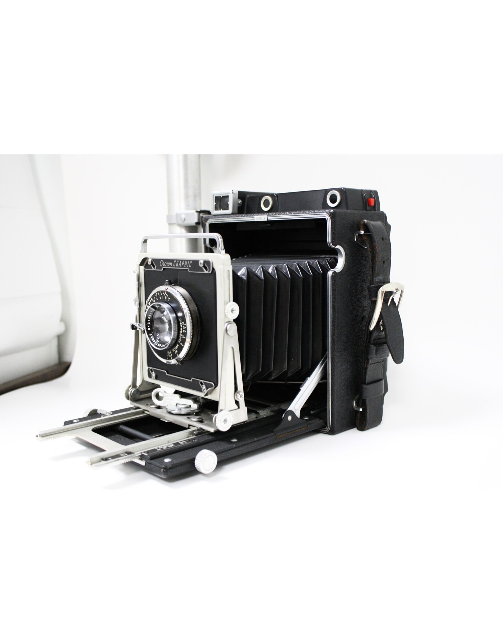 Graflex Graflex Crown Graphic 4x5 field camera, Wollensak Velostigmat  127mm f4.7 Lens  CLEAN!