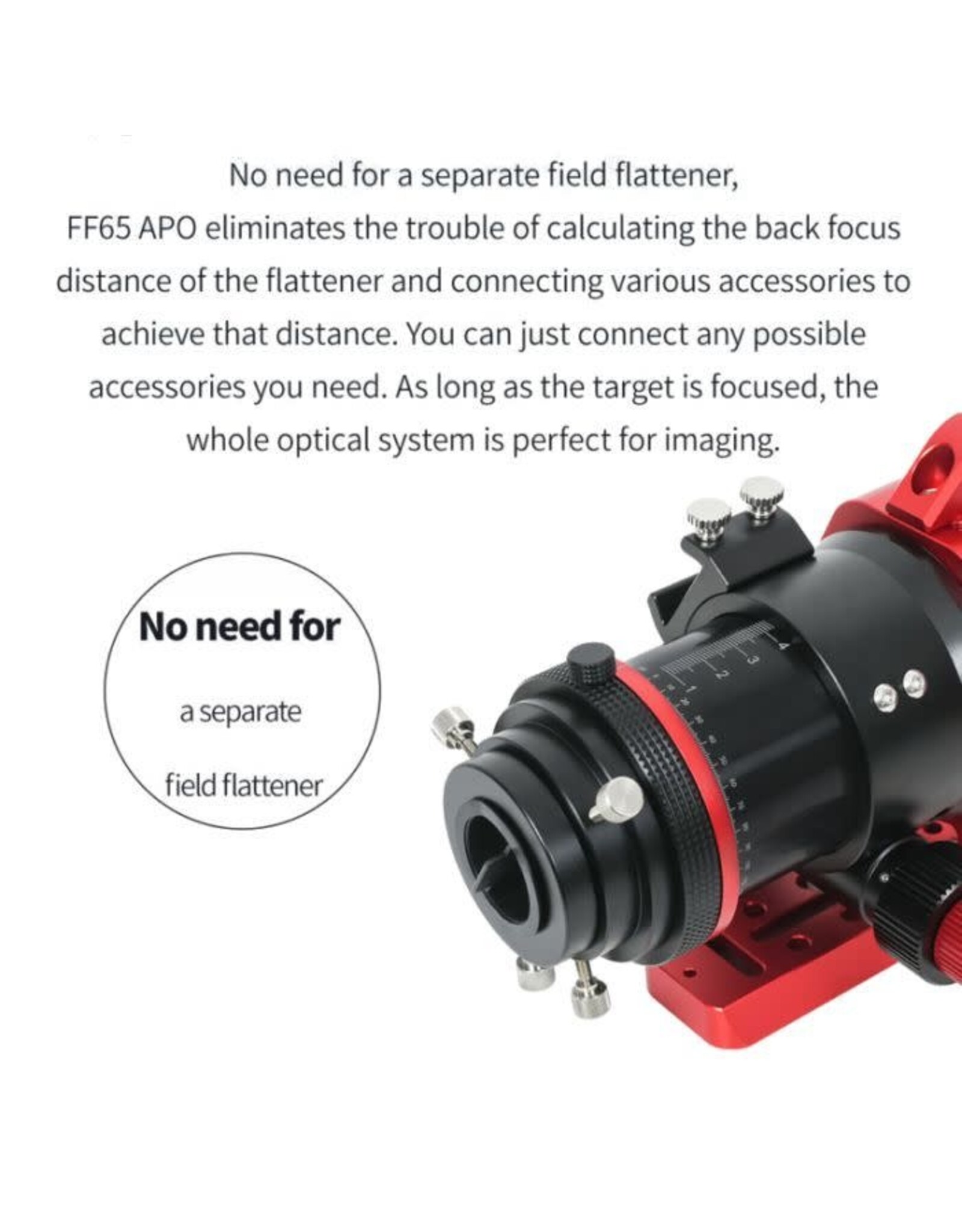 ZWO ZWO FF65 65mm Apochromatic Quintuplet Refractor with AM3 BUNDLE! FREE TC40 TRIPOD & PE160 PILLAR!