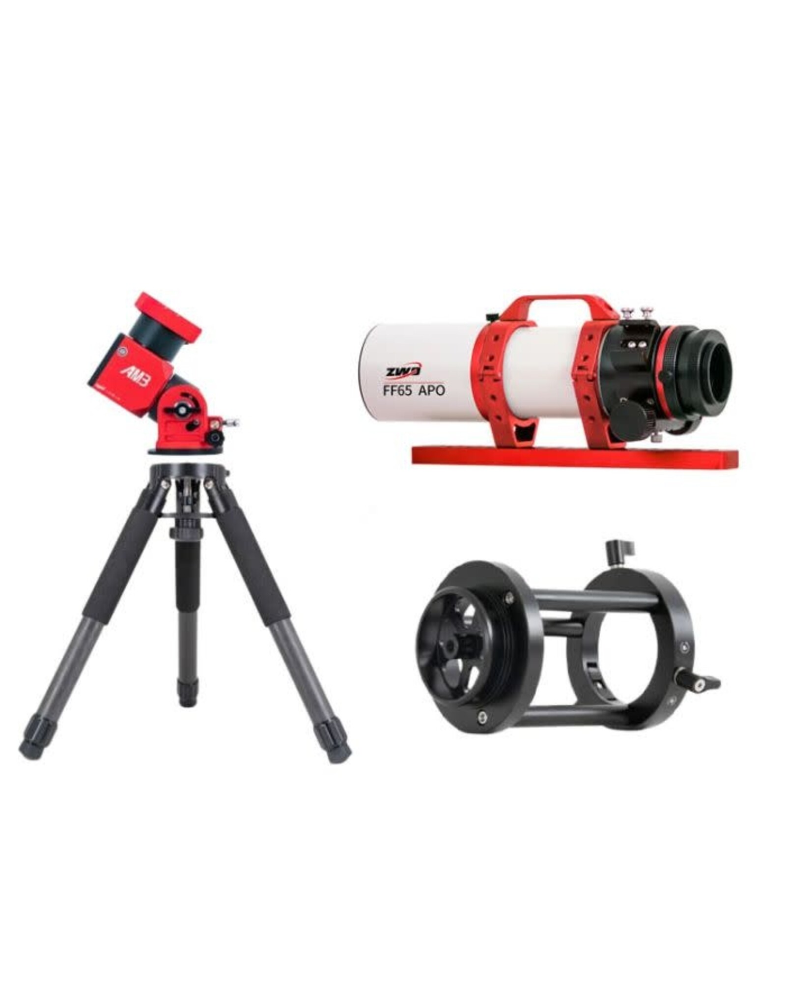 ZWO ZWO FF65 65mm Apochromatic Quintuplet Refractor with AM3 BUNDLE! FREE TC40 TRIPOD & PE160 PILLAR!