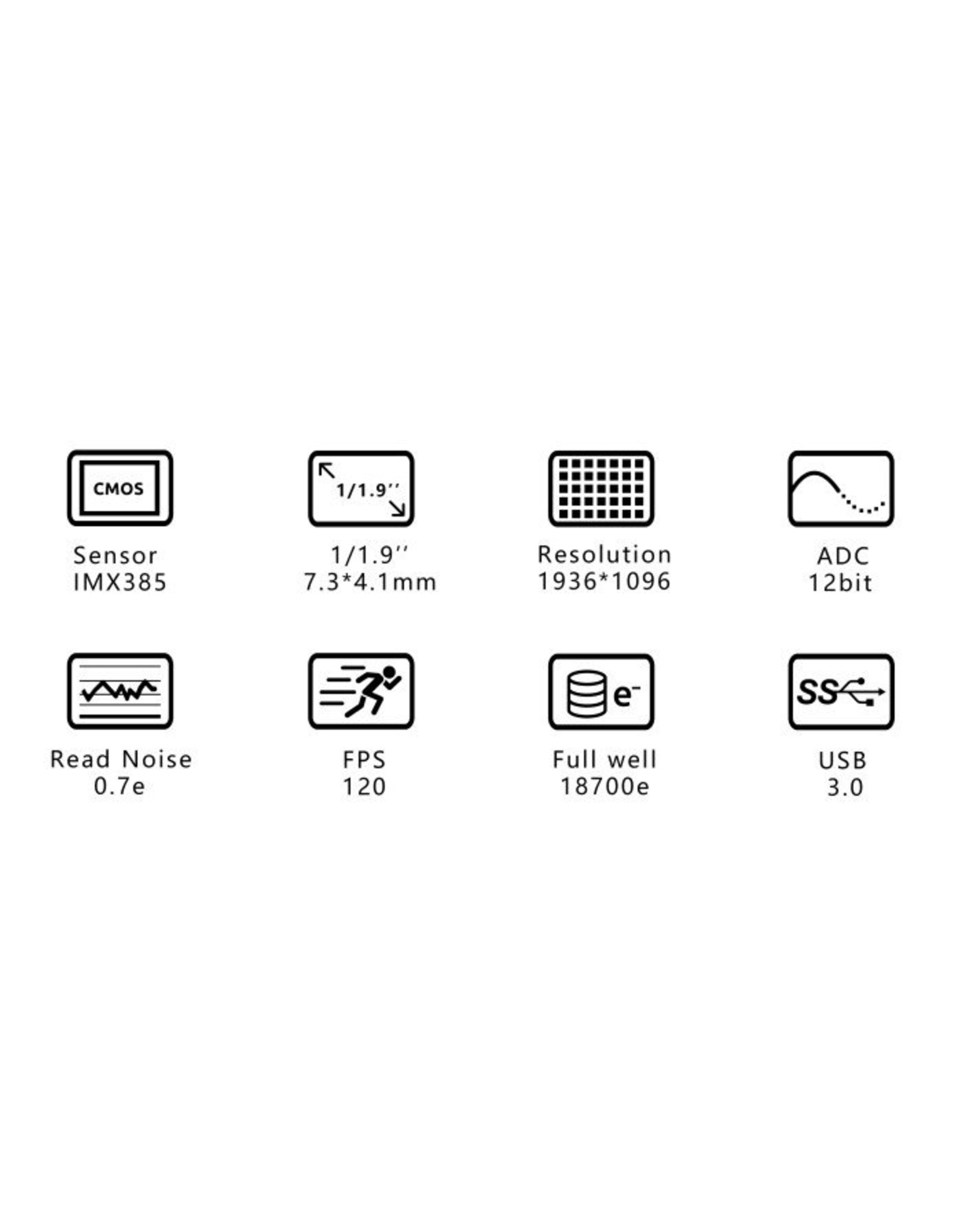 ZWO ZWO ASI385MC (4.63 microns) USB 3.0 Color  (LIMITED QUANTITIES)