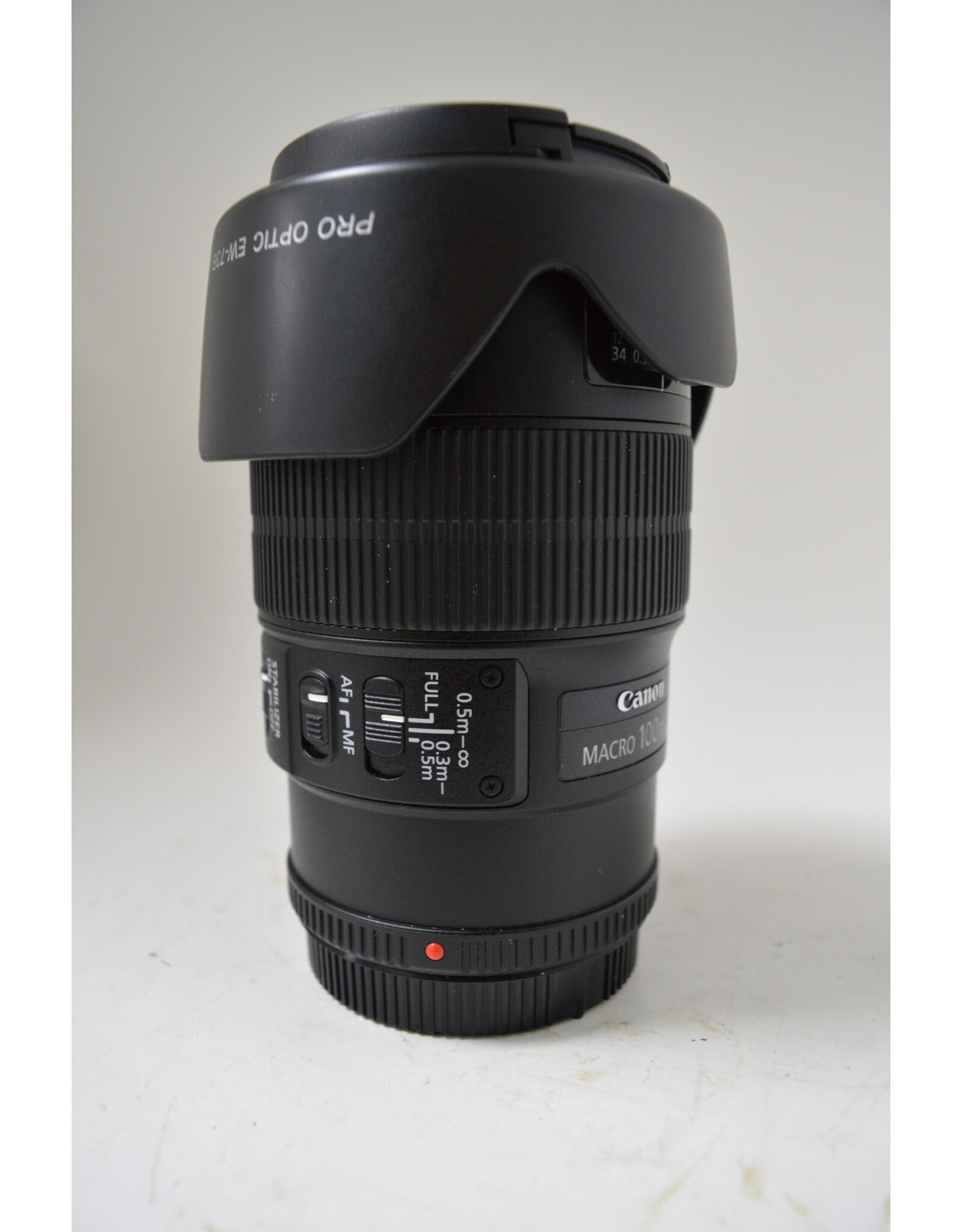 Canon Canon EF 100mm f2.8 L Macro IS USM AF Auto focus Lens with Hood (Pre-owned)