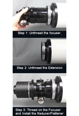 Stellarvue Stellarvue SFFR.72-130-3FT-48 Reducer/Flattener for 3" focuser using 48 mm camera attachment