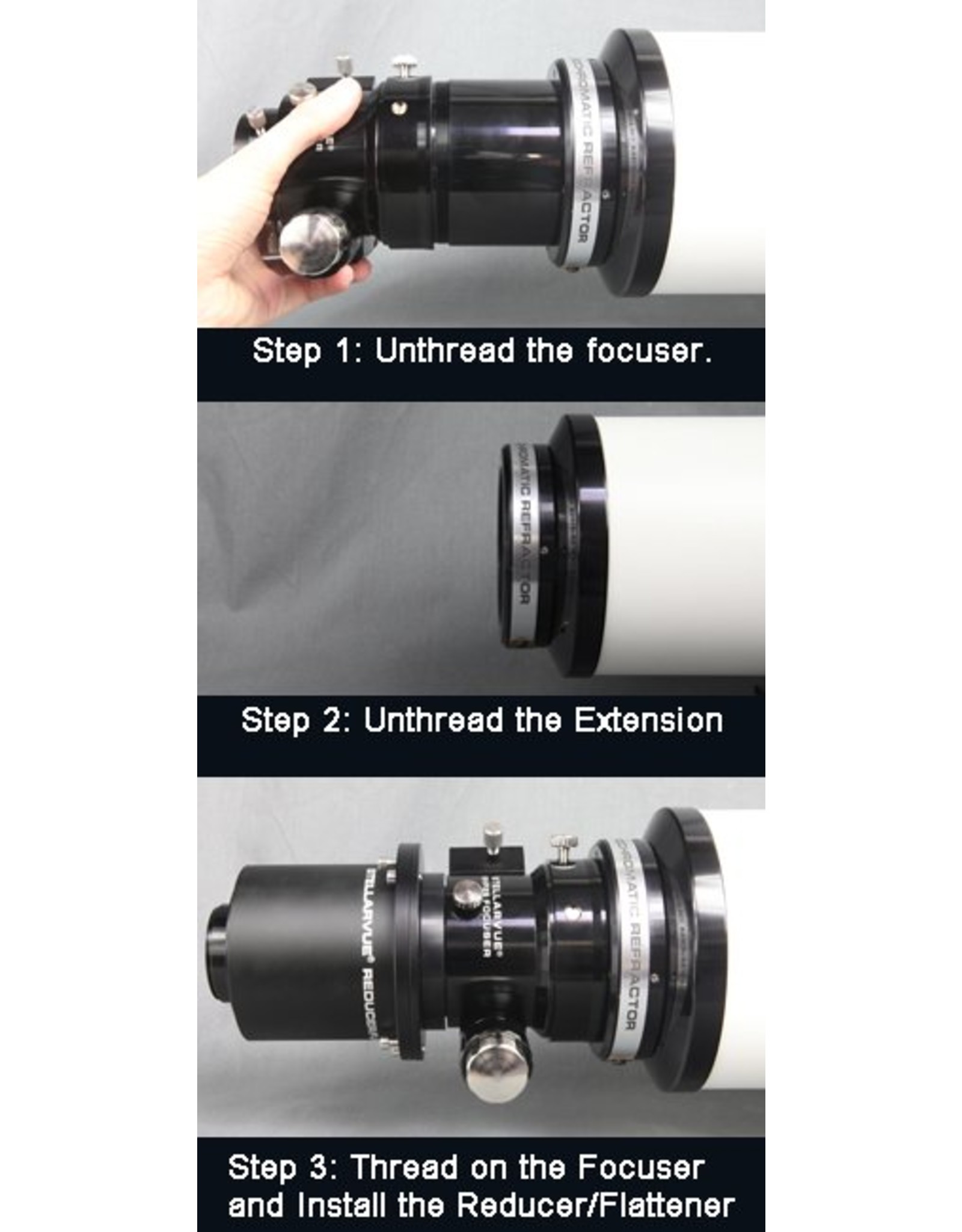 Stellarvue Stellarvue SFFR.72-130-3FT-42 Reducer/Flattener for SVA130 w/3" Feather Touch and M42 Adapter