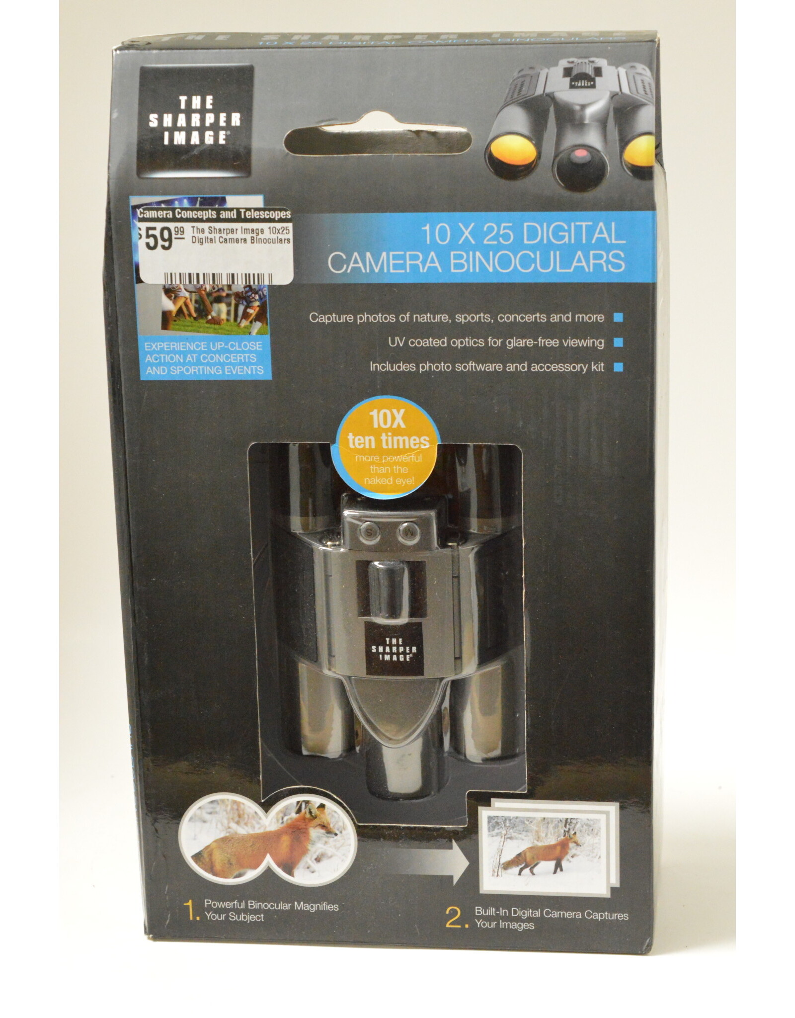The Sharper Image 10x25 Digital Camera Binoculars