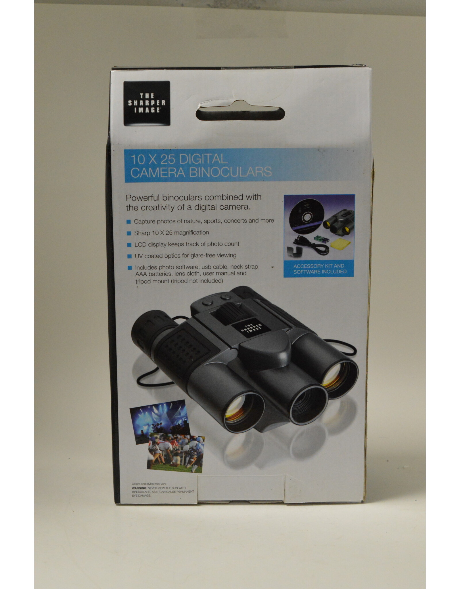 The Sharper Image 10x25 Digital Camera Binoculars