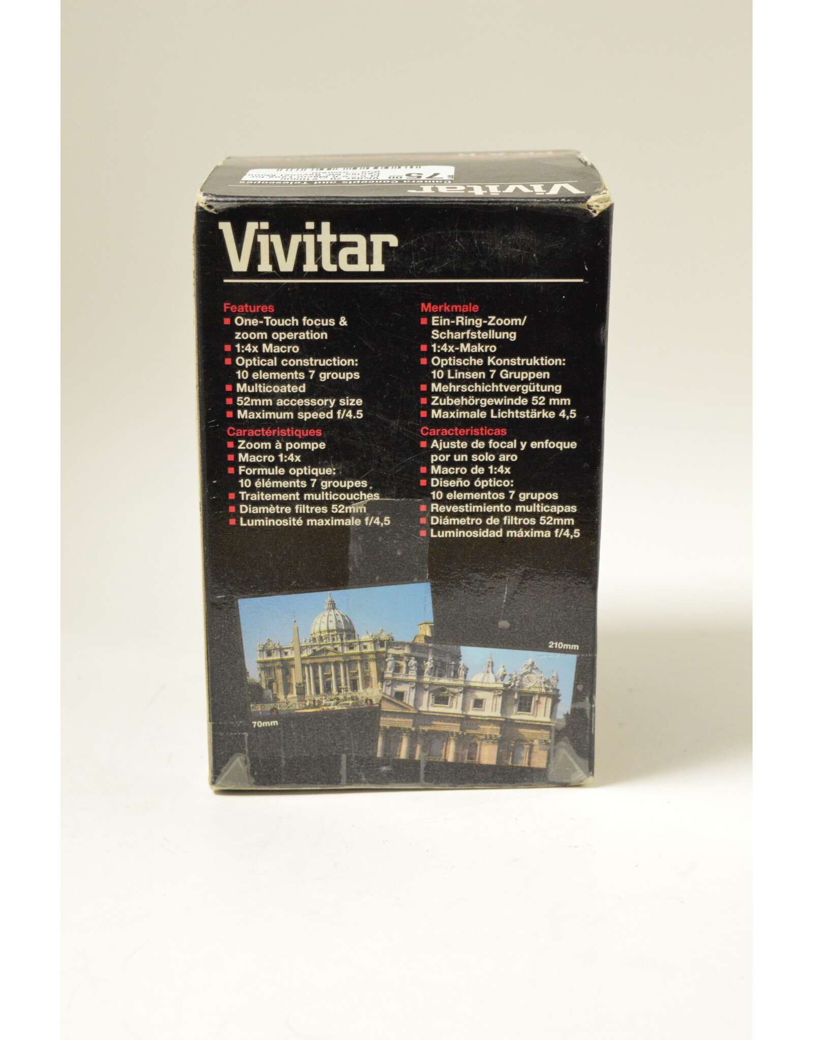 Vivitar Vivitar 70-210mm f4.5-5.6 Macro Lens for Pentax MF Bayonet Mount (Pre-owned)