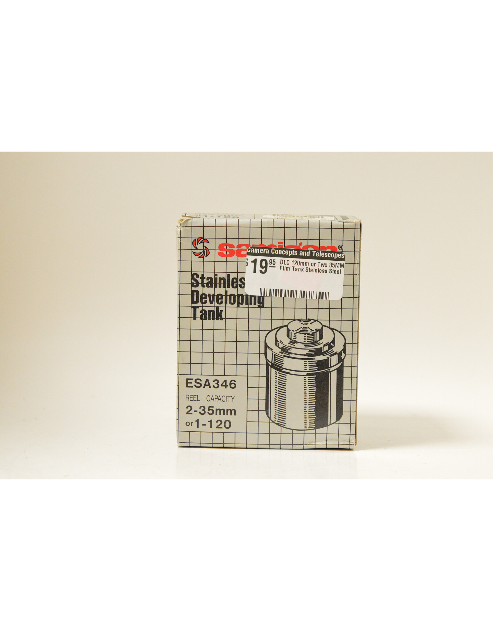 DLC 120mm or Two 35MM Film Tank Stainless Steel