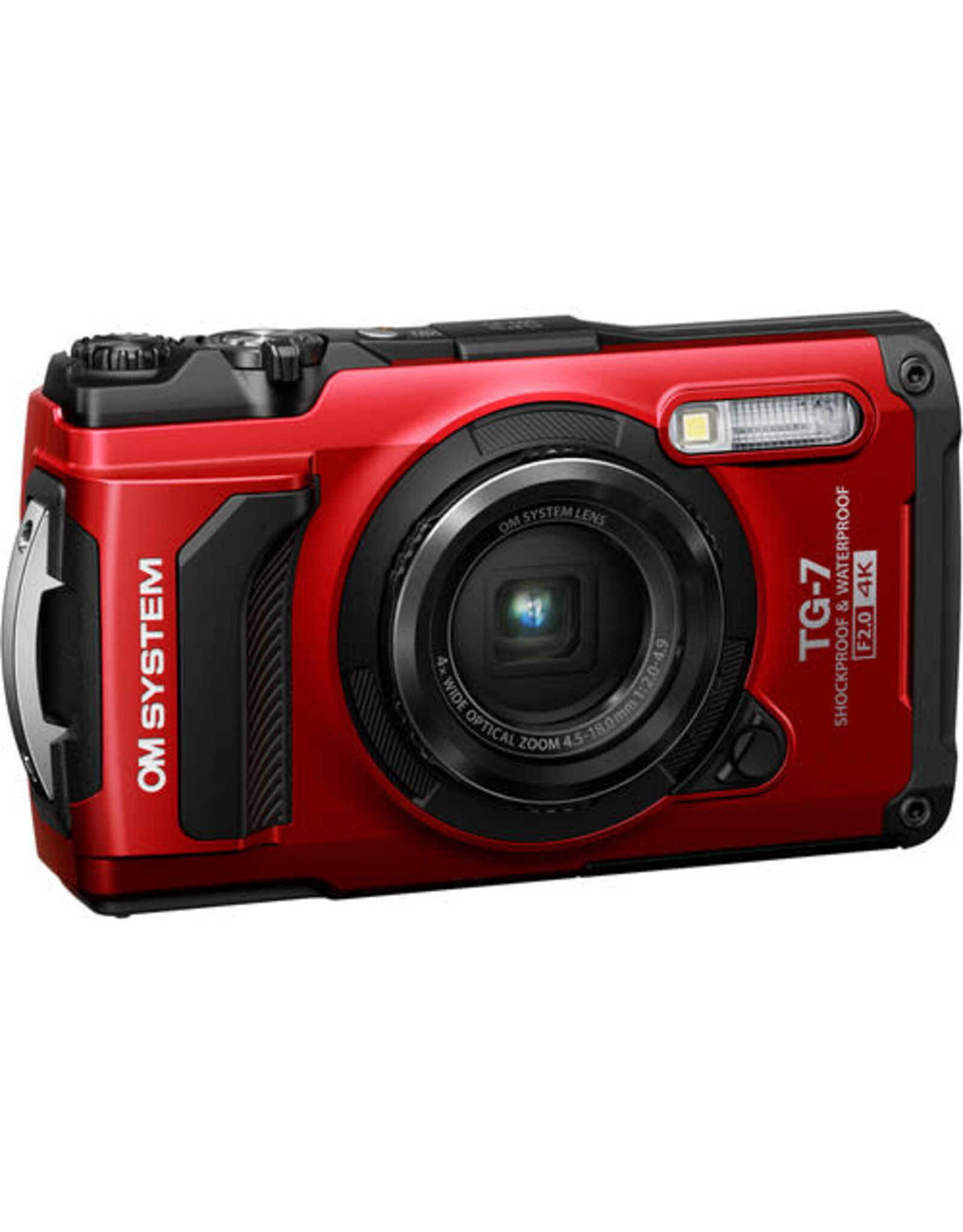 OM System OM SYSTEM Tough TG-7 Digital Camera (Red)