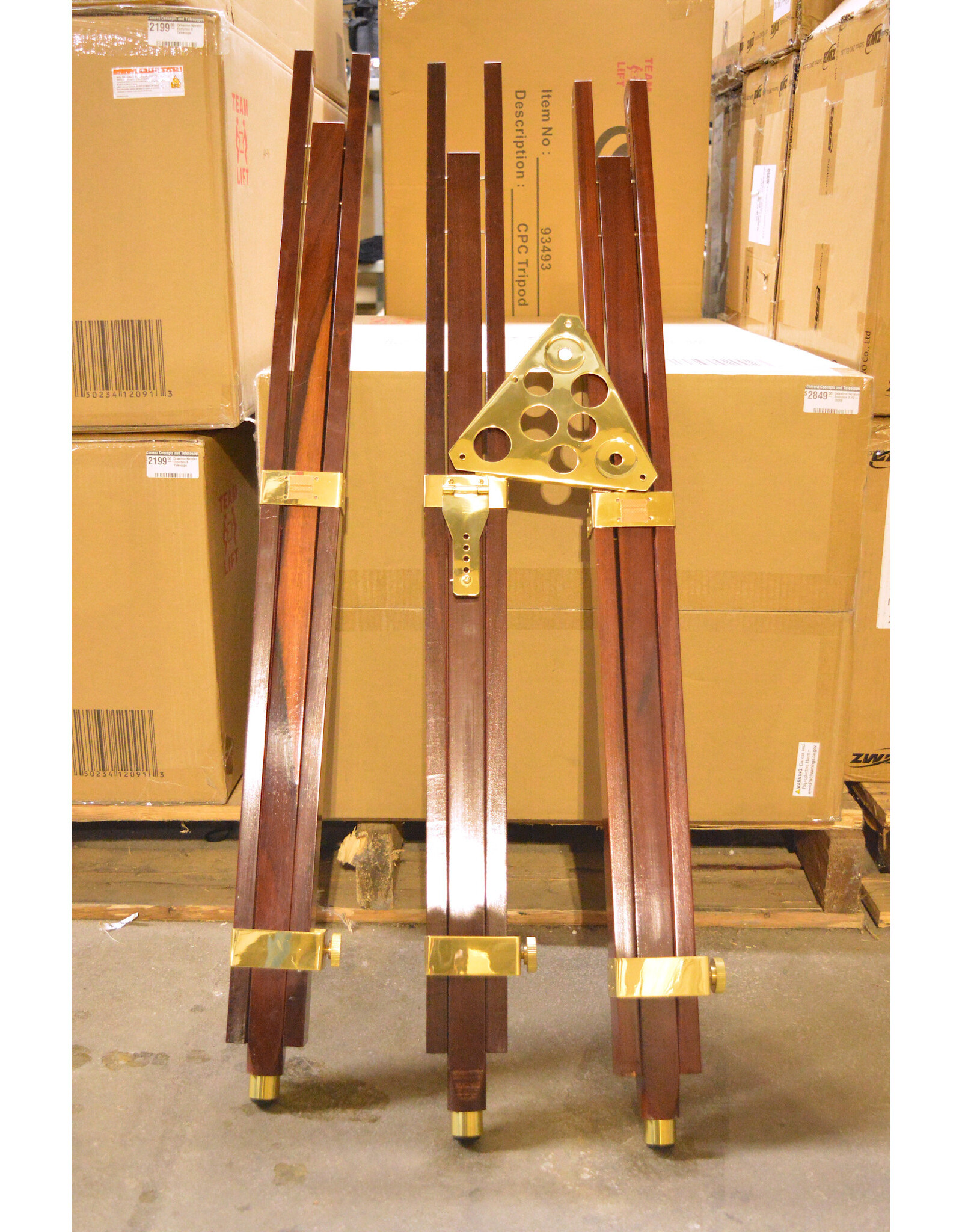 Barska Solid Mahogany and Brass Replacement Legs for Harbormaster Style Alt Az Telescope (Set of 3)