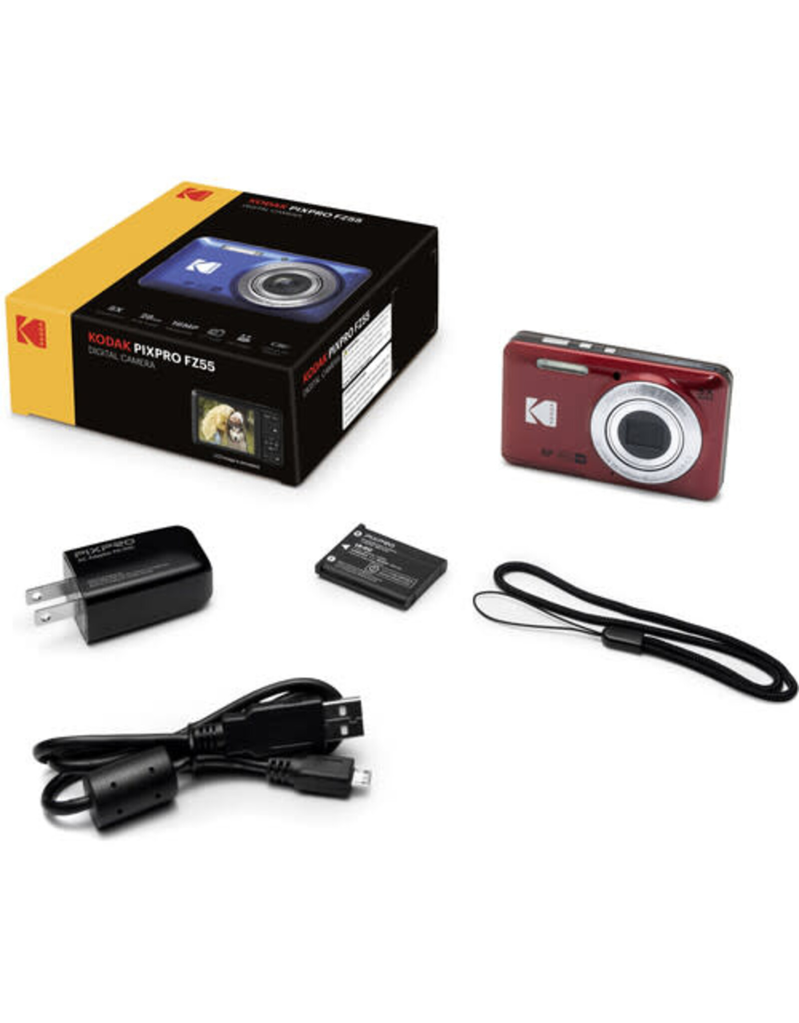 Kodak PIXPRO FZ55 Digital Camera (Red)