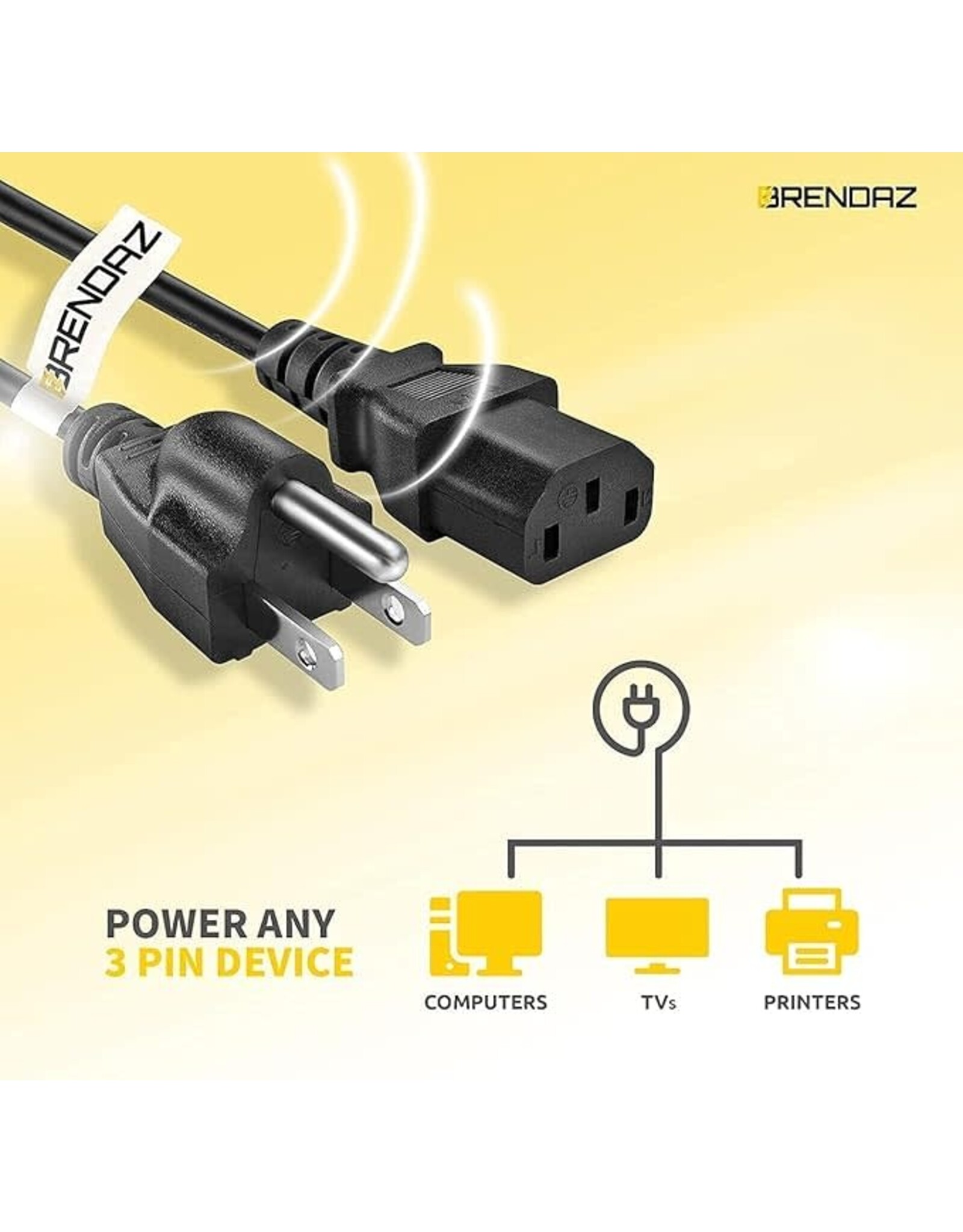 Universal AC Power Cord (3 Prong)