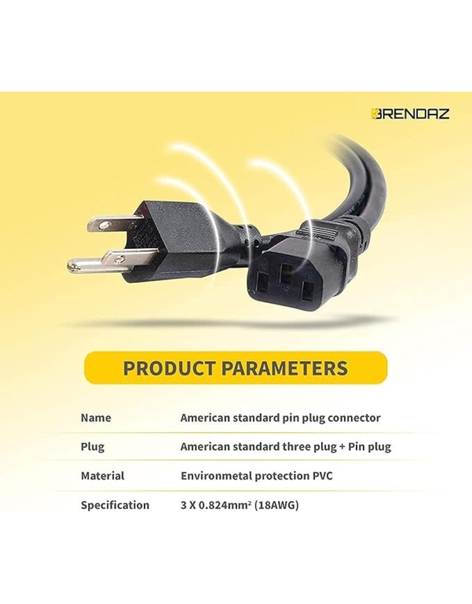 Universal AC Power Cord (3 Prong)