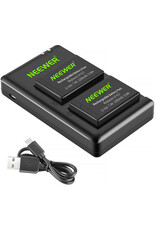 Neweer Neewer LP-E17 Battery 2-Pack for Canon with Dual USB Charger (1250mAh)
