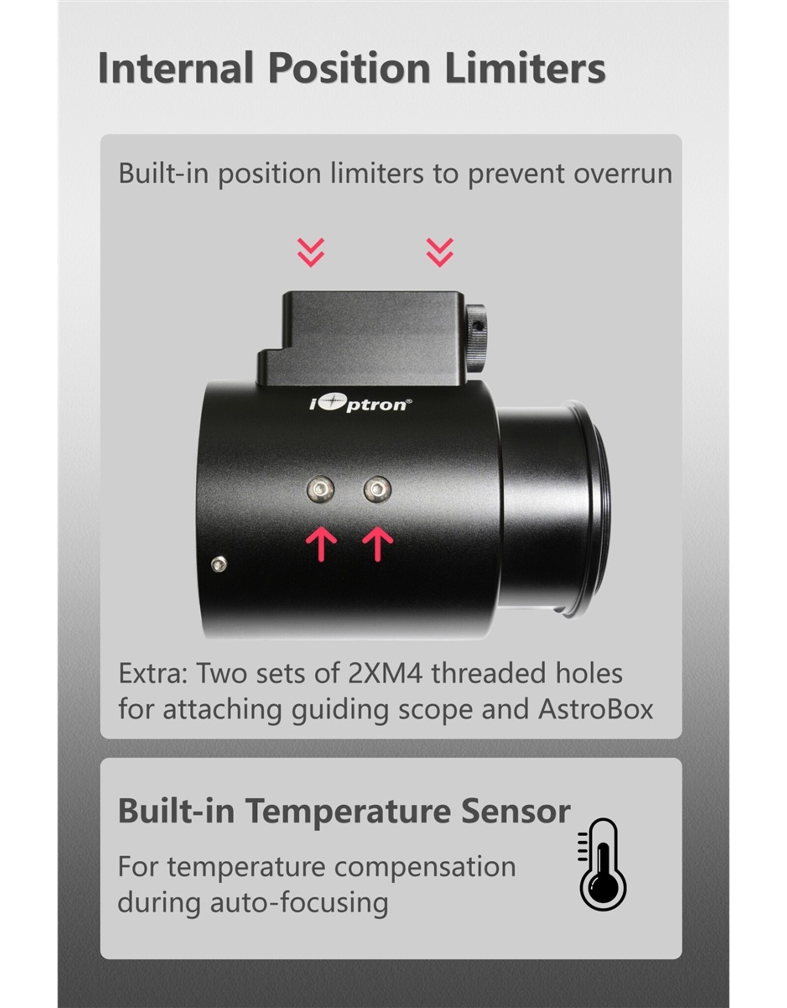 iOptron iOptron 2" Inline Automatic Focuser iAFS2 with 2" Visual Back
