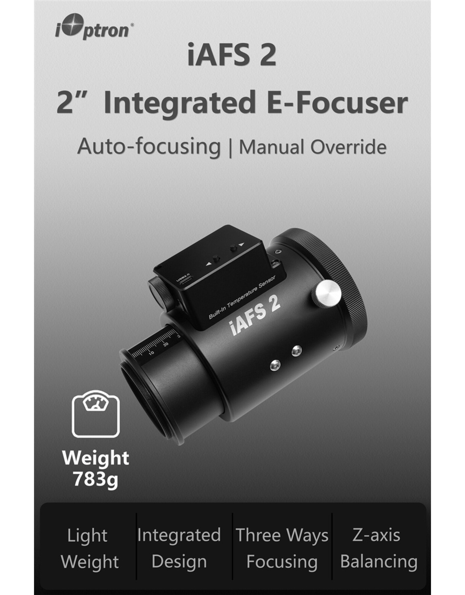 iOptron iOptron 2" Inline Automatic Focuser iAFS2 with 2" Visual Back