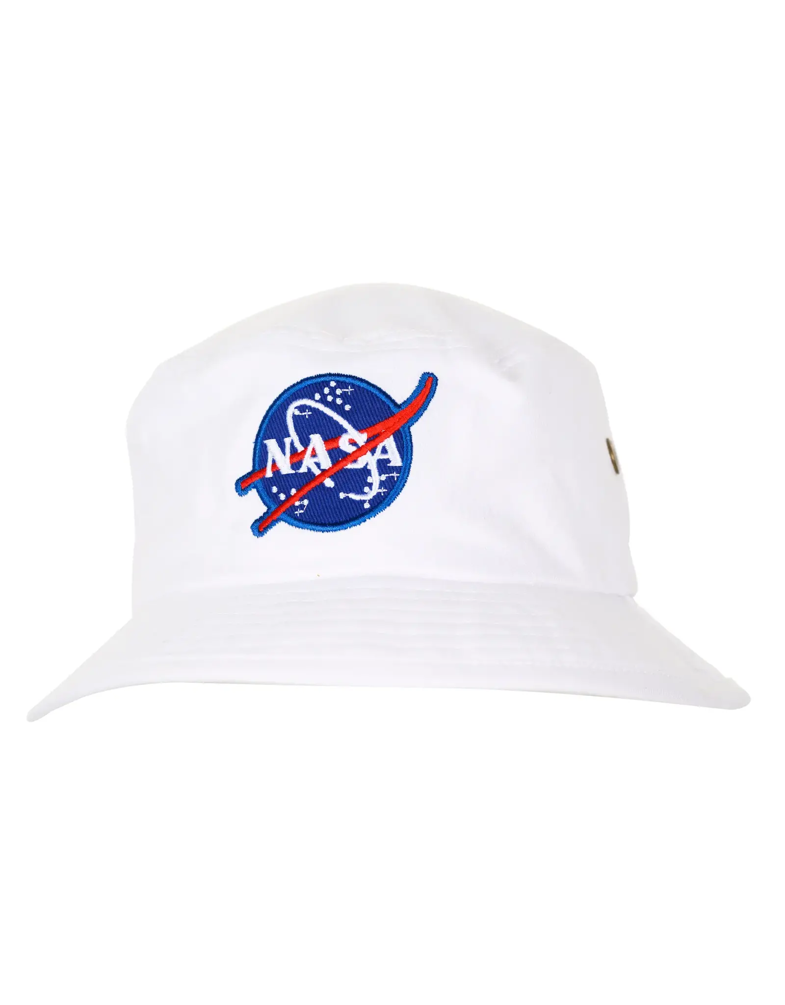 Nasa Bucket Hat (White) with Worm Logo (Ages 6 & Up)