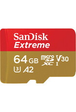 SanDisk 64GB Extreme UHS-I microSDXC Memory Card with SD Adapter