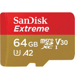 SanDisk 64GB Extreme UHS-I microSDXC Memory Card with SD Adapter