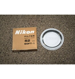 NIKON BRAND 52mm SOFT 1 OPTICAL GLASS SCREW in FILTER GENUINE ORIGINAL