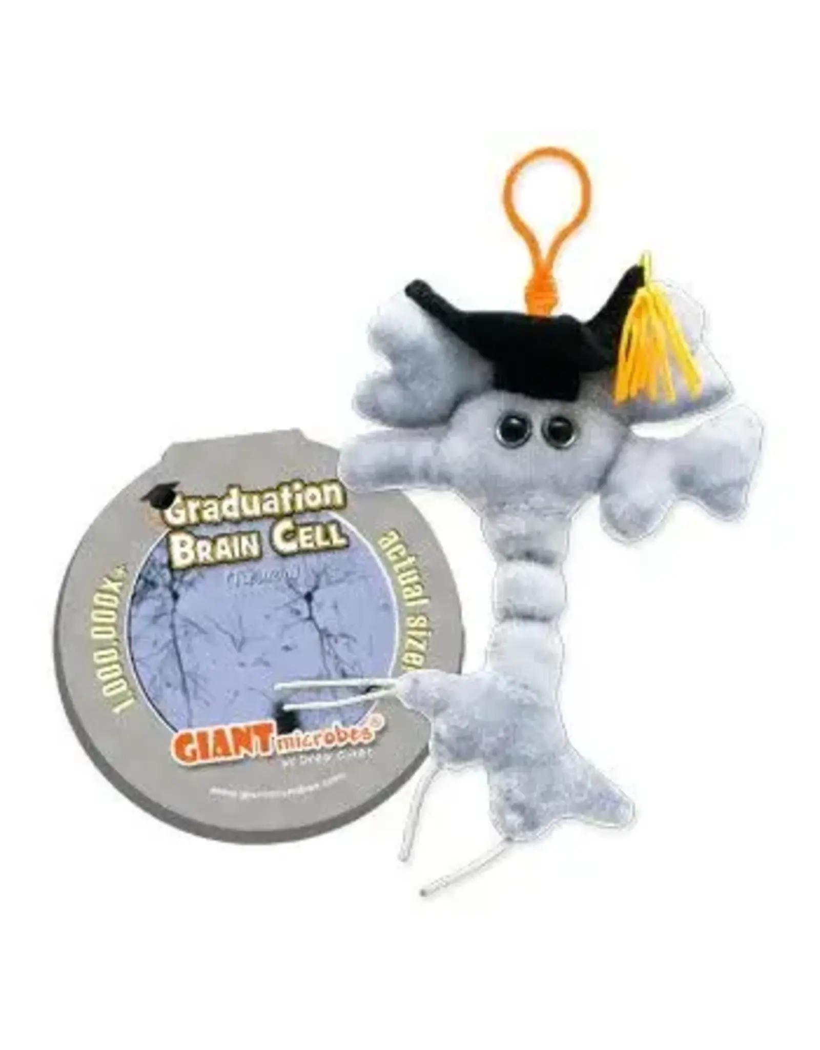Giant Microbes Giant Microbes Graduation Brian Cell Keychain