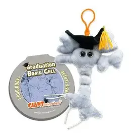 Giant Microbes Giant Microbes Graduation Brian Cell Keychain