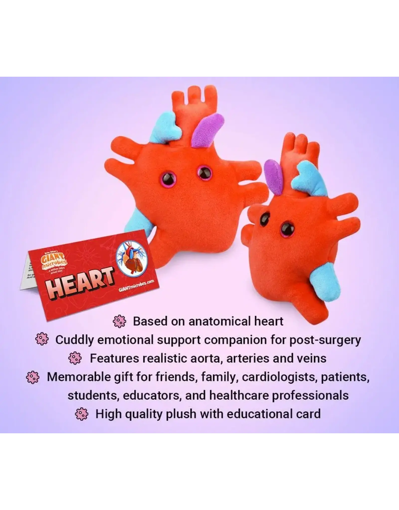 Giant Microbes Giant Microbes Heart Plush