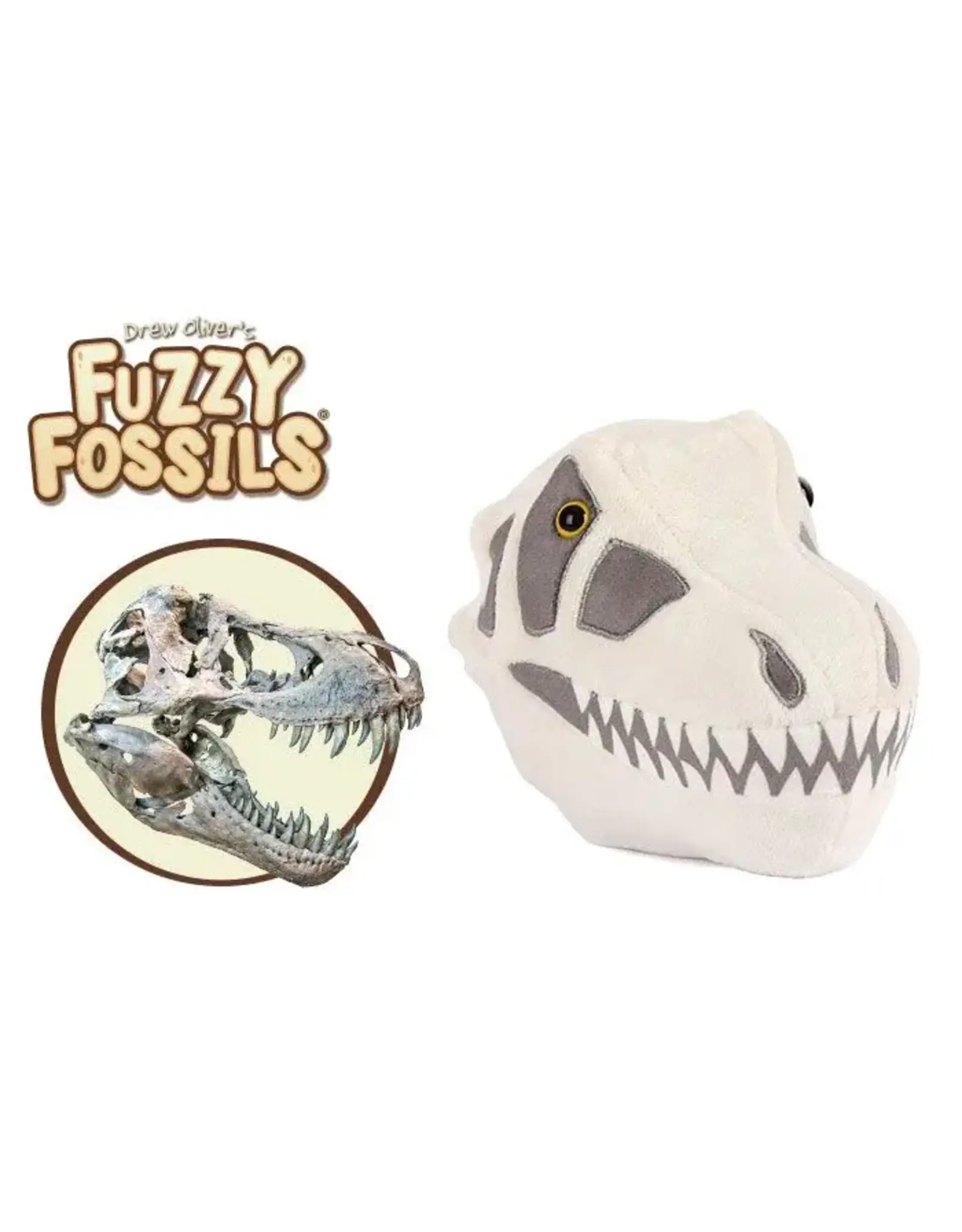 Giant Microbes Fuzzy Fossils T Rex Skull Plush