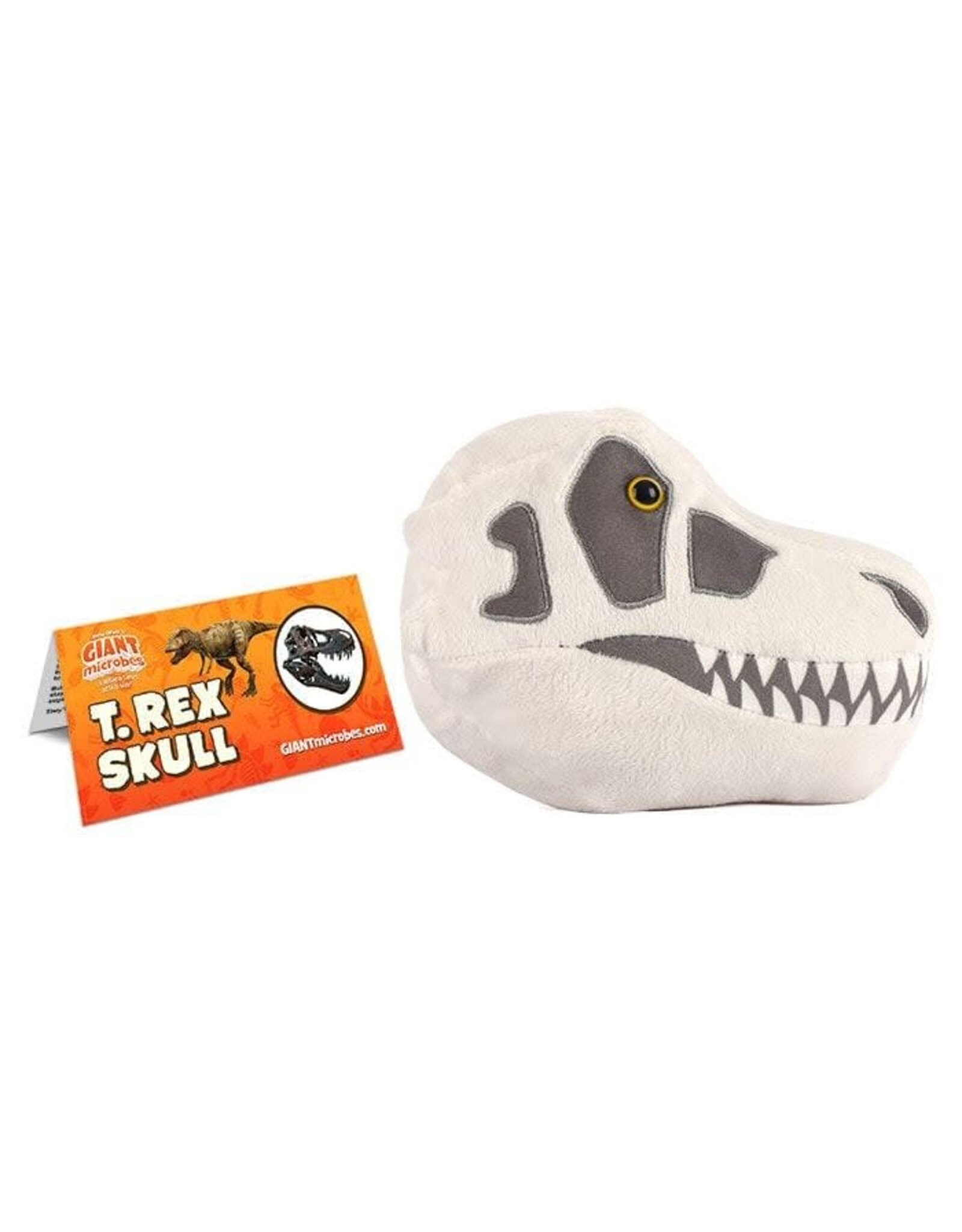 Giant Microbes Fuzzy Fossils T Rex Skull Plush