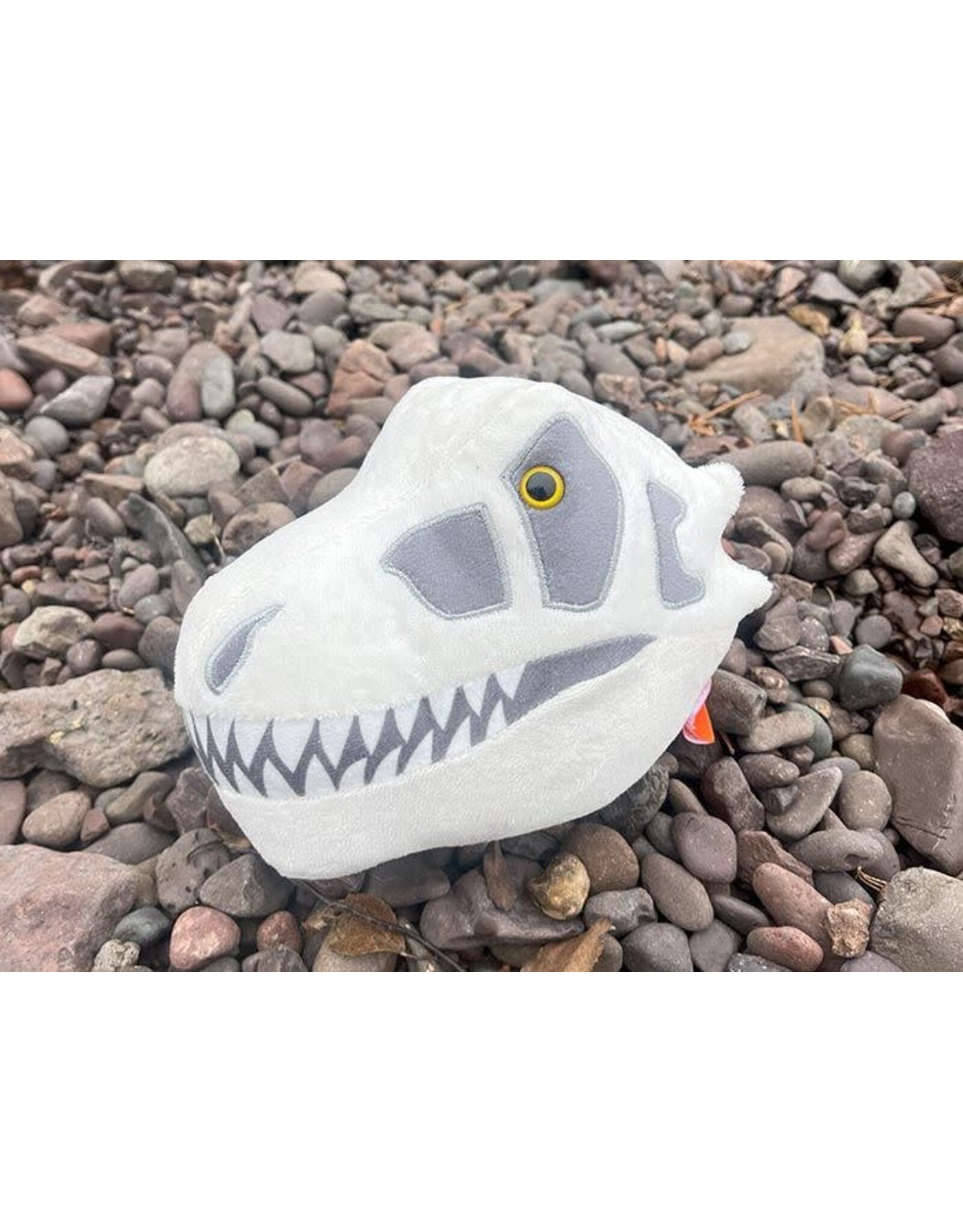 Giant Microbes Fuzzy Fossils T Rex Skull Plush