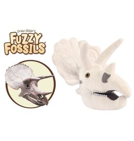 Giant Microbes Fuzzy Fossils Triceratops Skull Plush