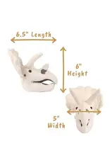 Giant Microbes Fuzzy Fossils Triceratops Skull Plush