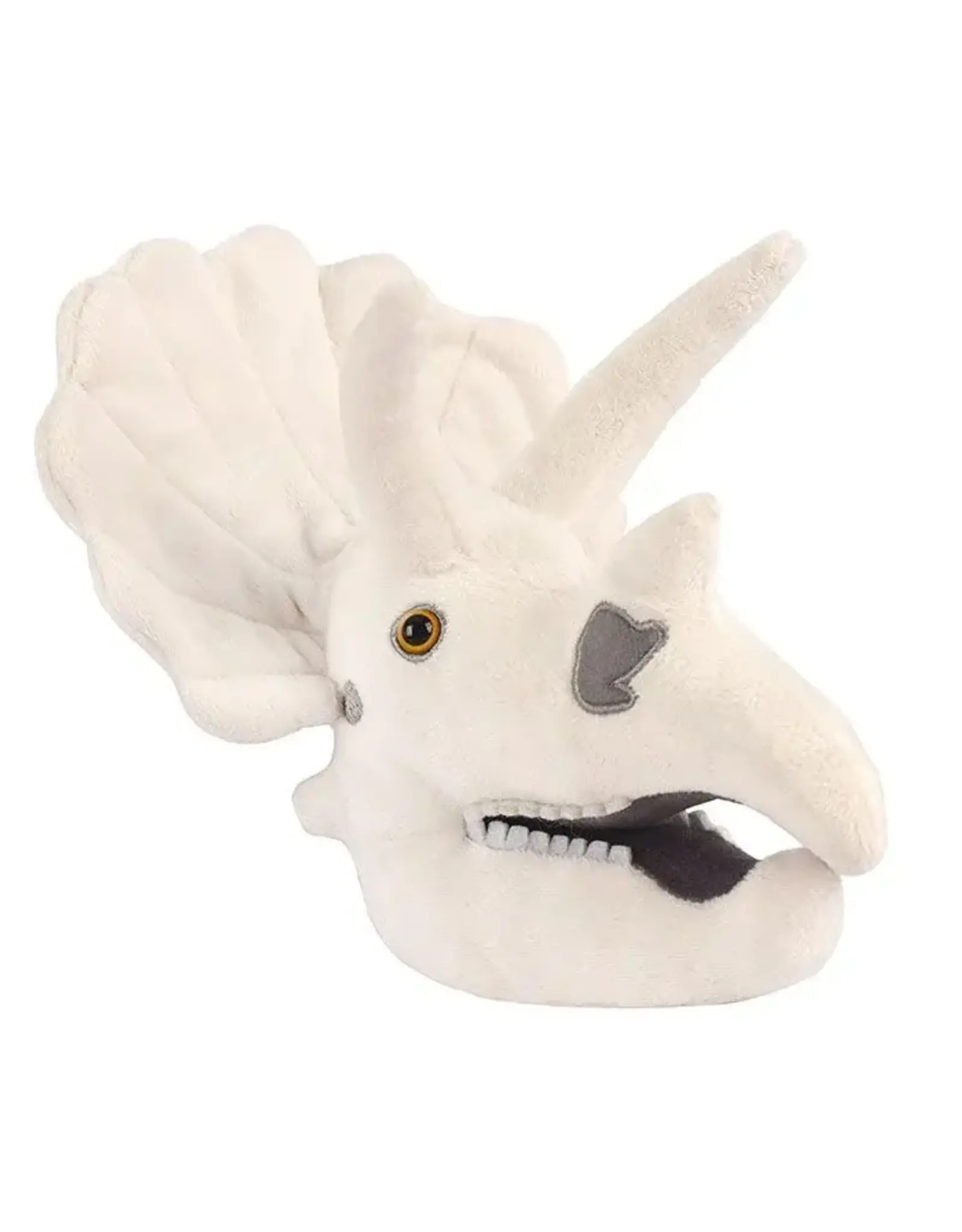 Giant Microbes Fuzzy Fossils Triceratops Skull Plush