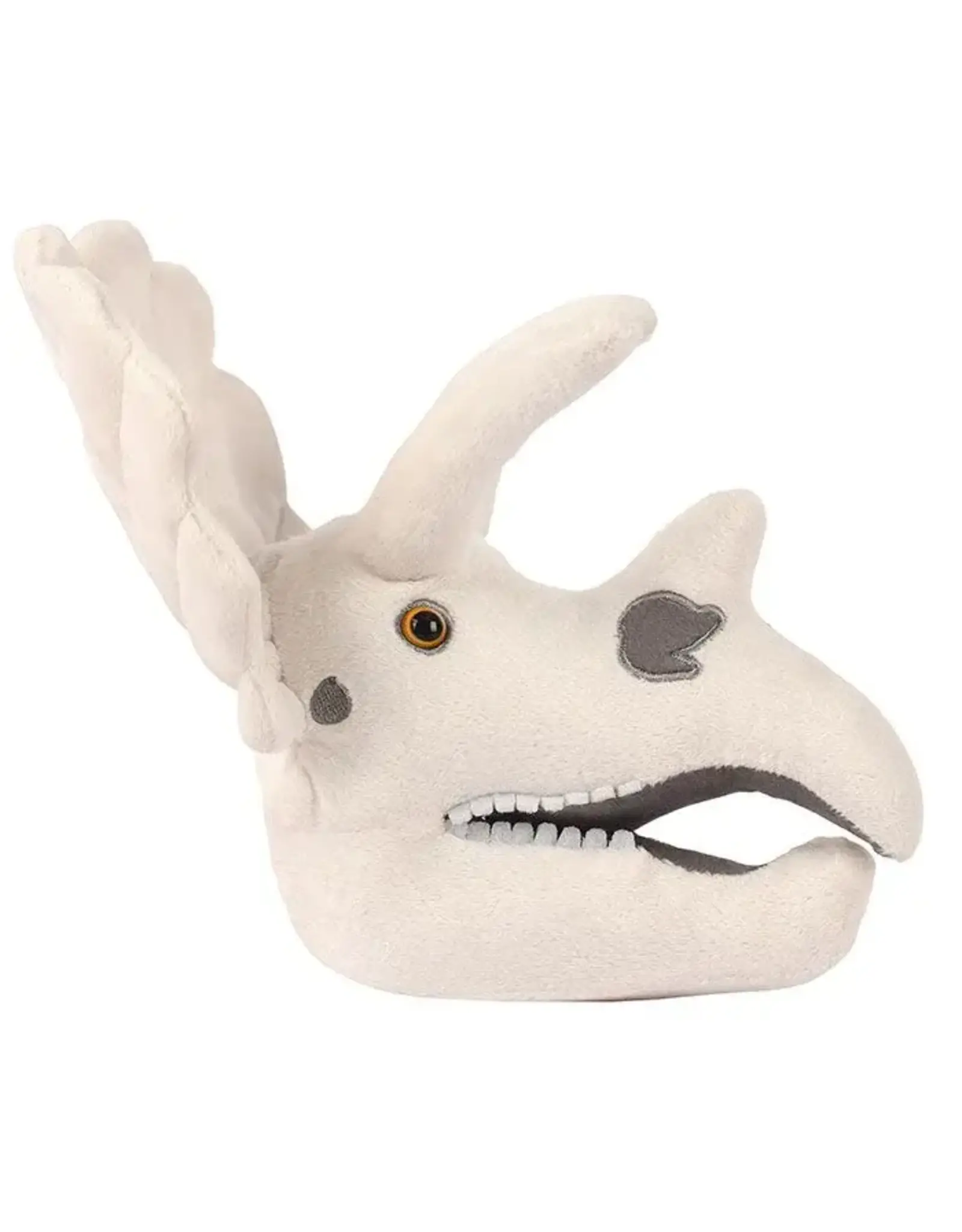 Giant Microbes Fuzzy Fossils Triceratops Skull Plush