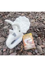 Giant Microbes Fuzzy Fossils Triceratops Skull Plush