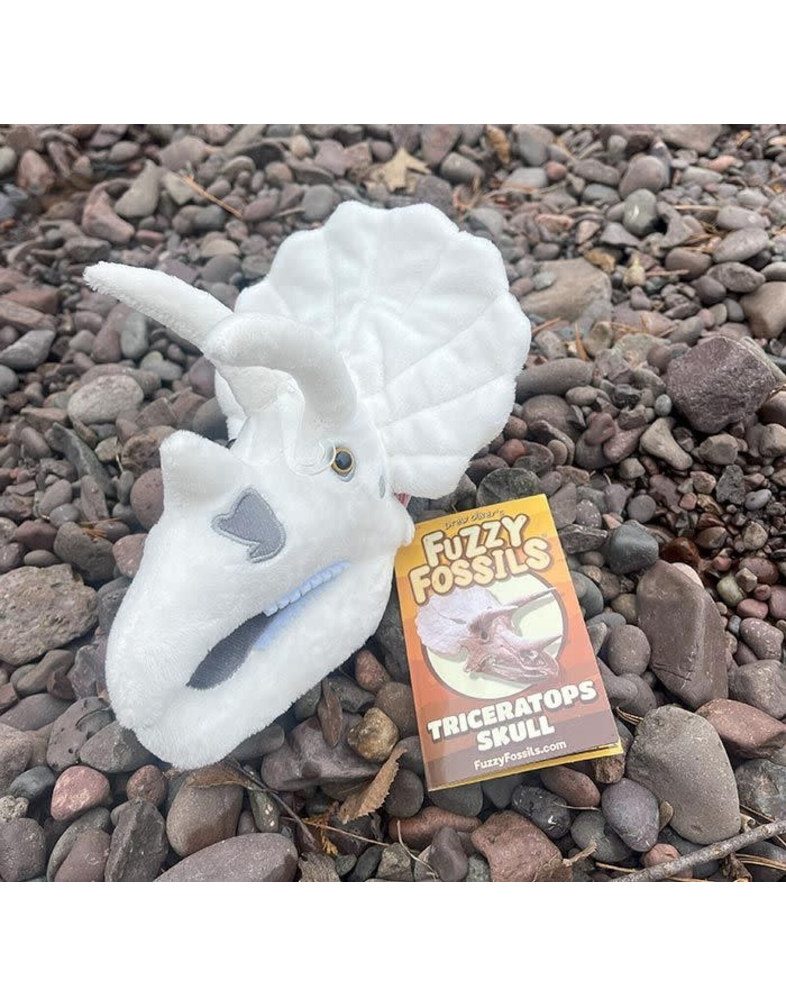 Giant Microbes Fuzzy Fossils Triceratops Skull Plush
