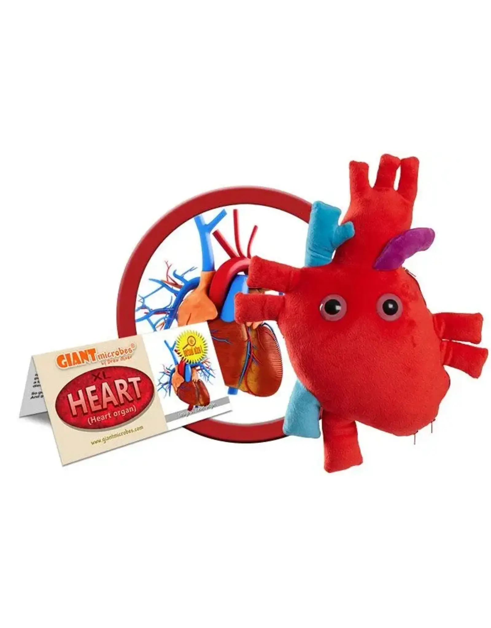 Giant Microbes Giant Microbes Deluxe Heart Plush with Hidden Cells