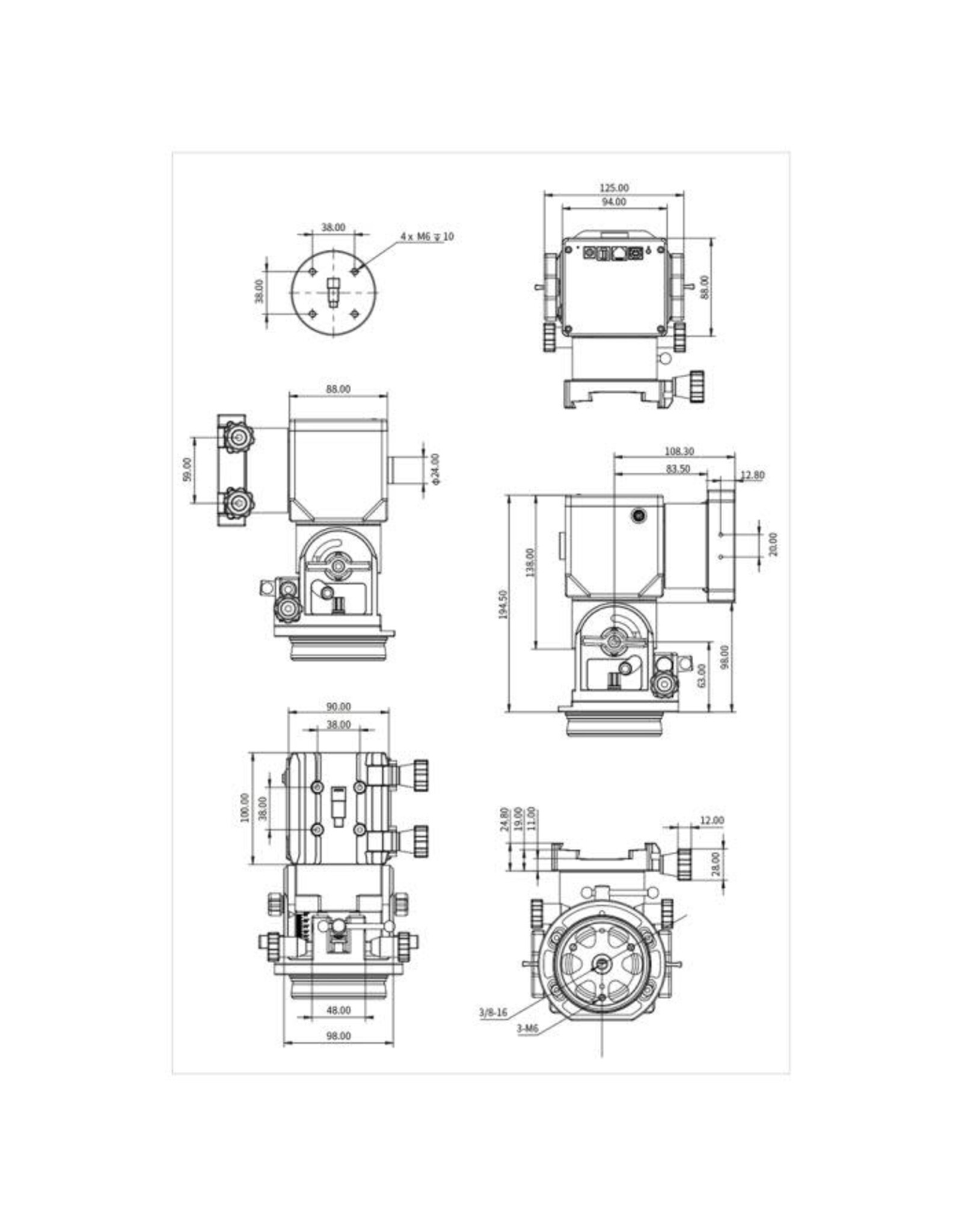 ZWO ZWO AM3 Harmonic Drive Equatorial Mount Head (LIMITD QUANTITIES)