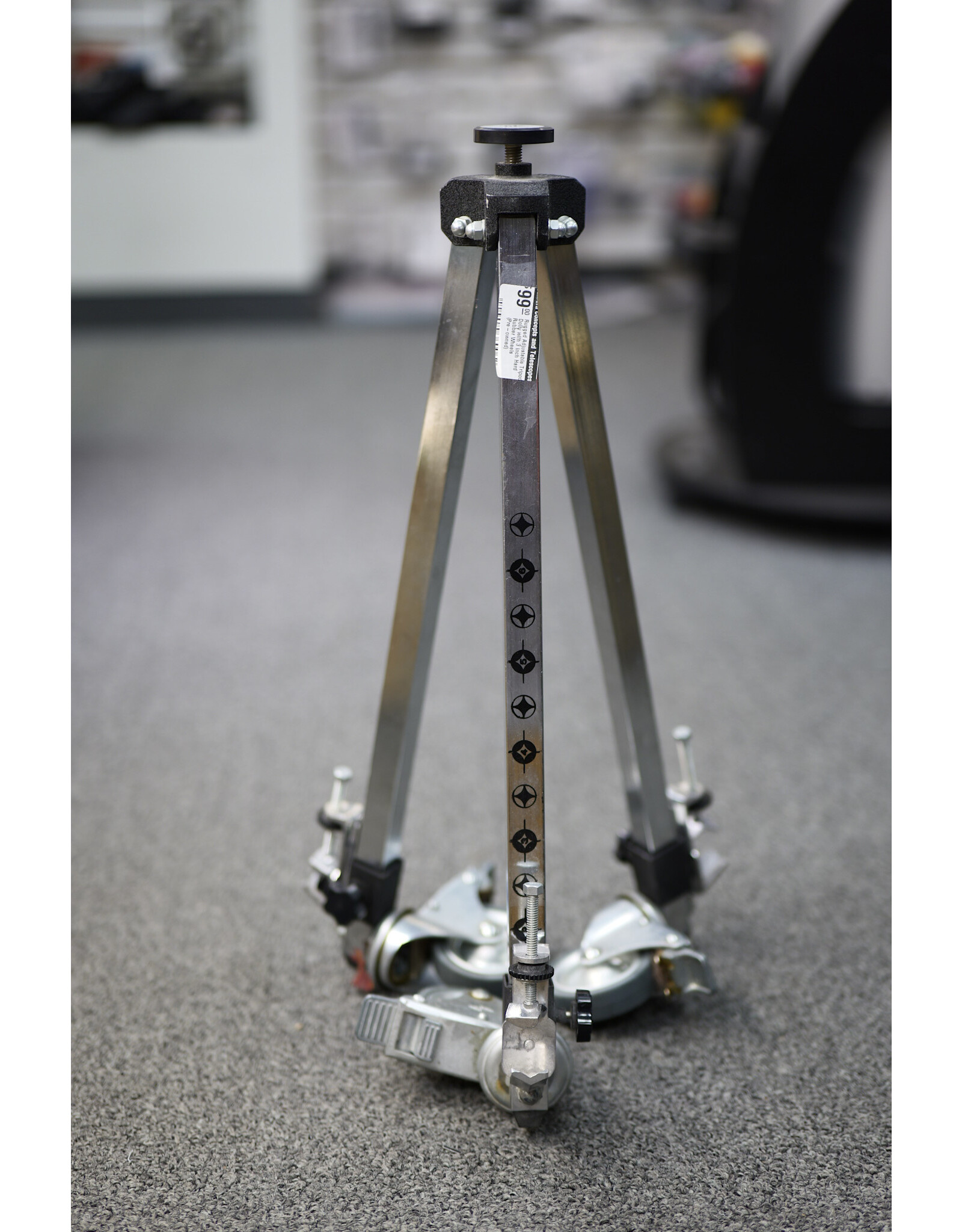 Rugged Adjustable Tripod Dolly with 3 inch Hard Rubber Wheels (Pre-owned)