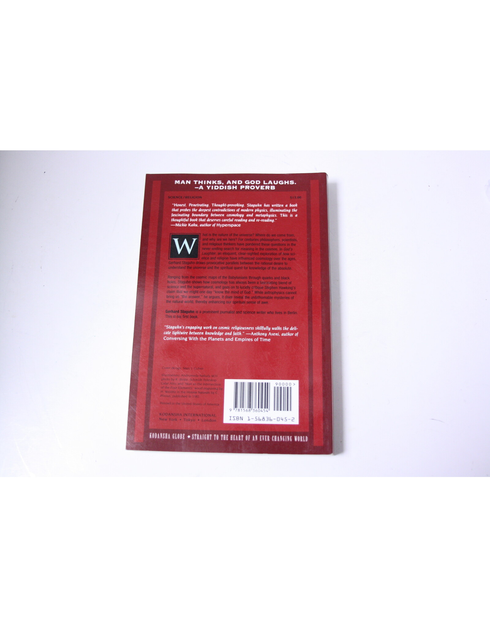 God's Laughter Physics, Religion and the Cosmos Gerhard Staguhn (Pre-Owned)