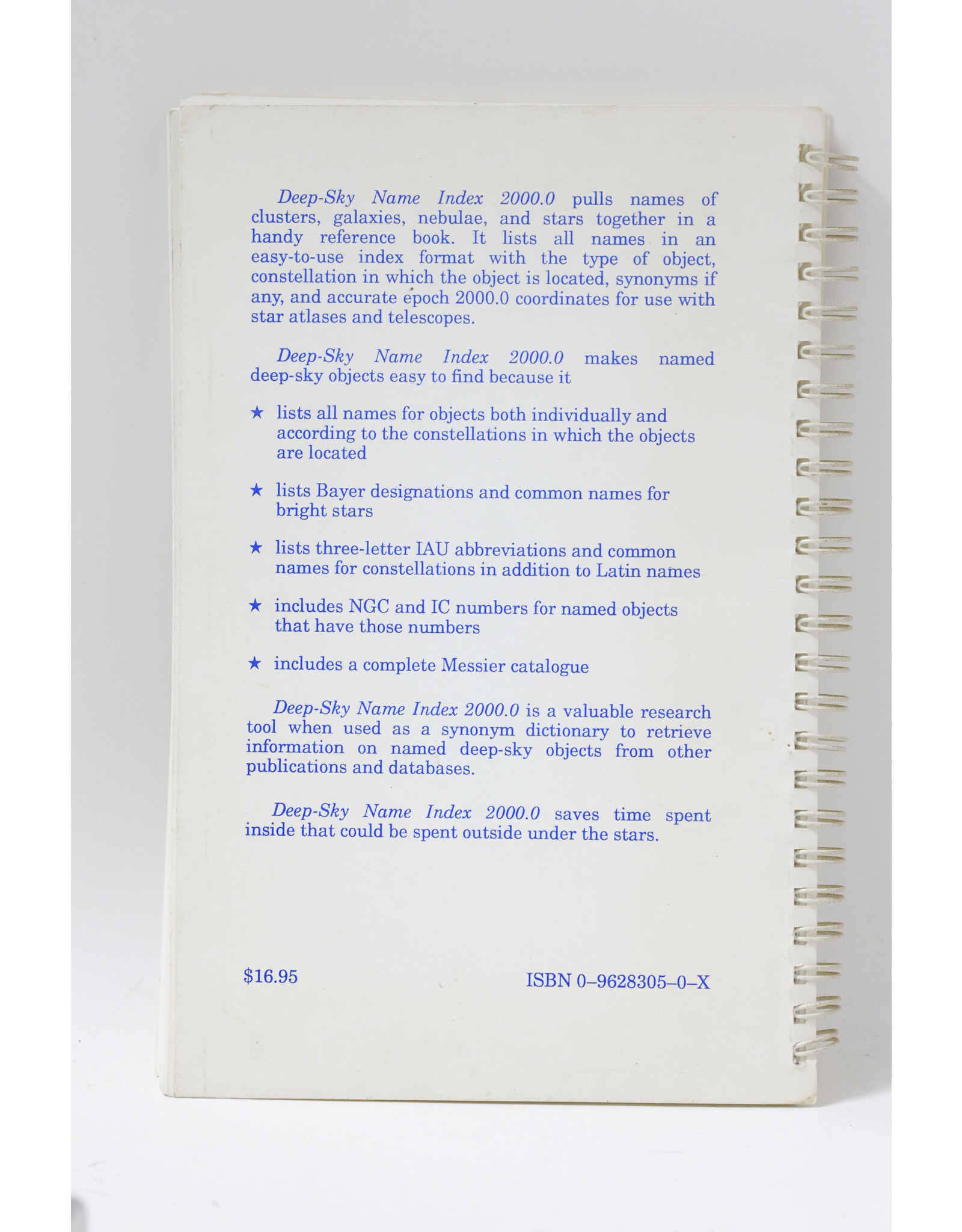 Deep-Sky Name Index 2000.0 by Hugh C. Maddocks