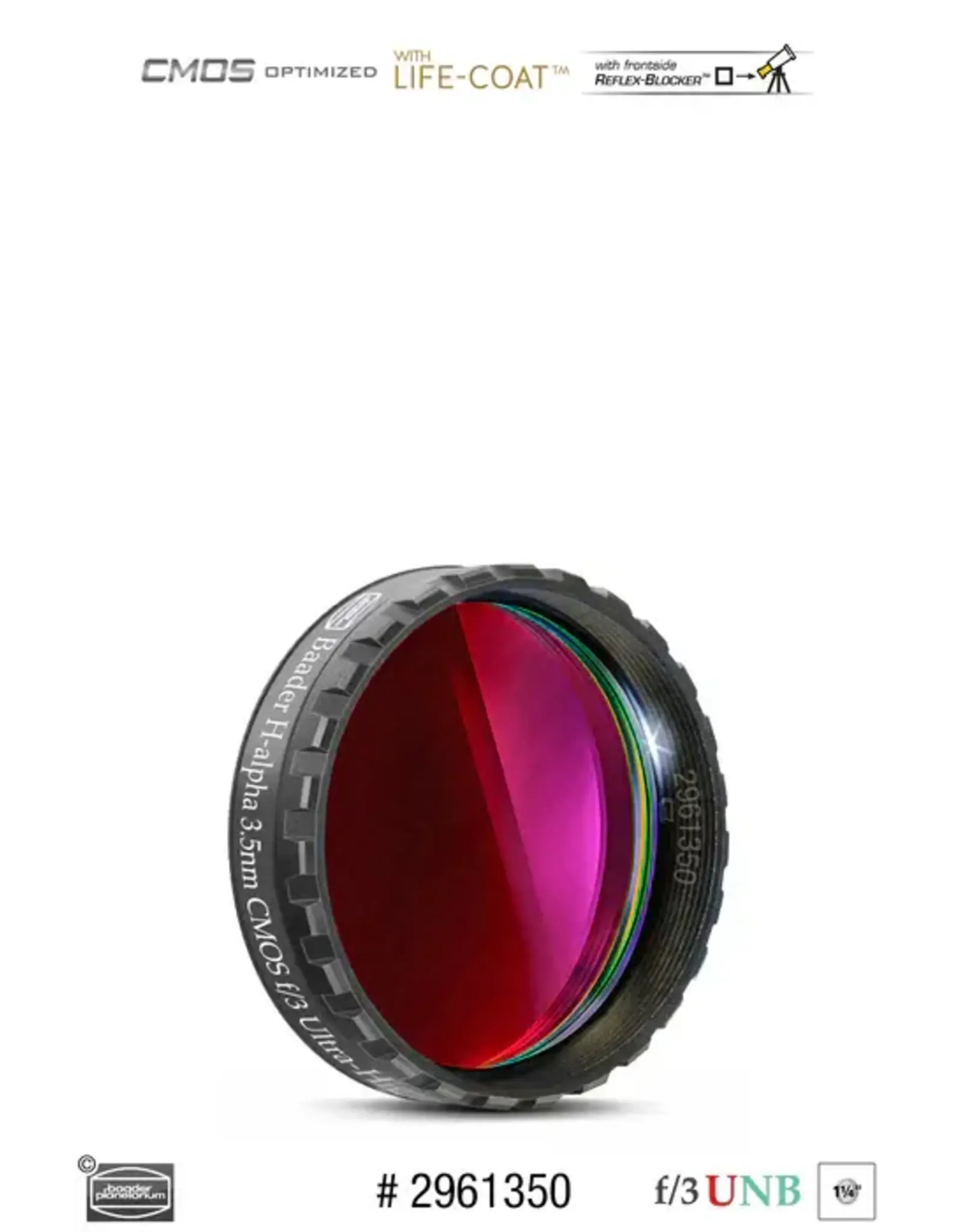 Baader Planetarium Baader H-alpha  f/3 Ultra Highspeed-Filter (3.5nm) - SMOS- optimized (Specify Size)