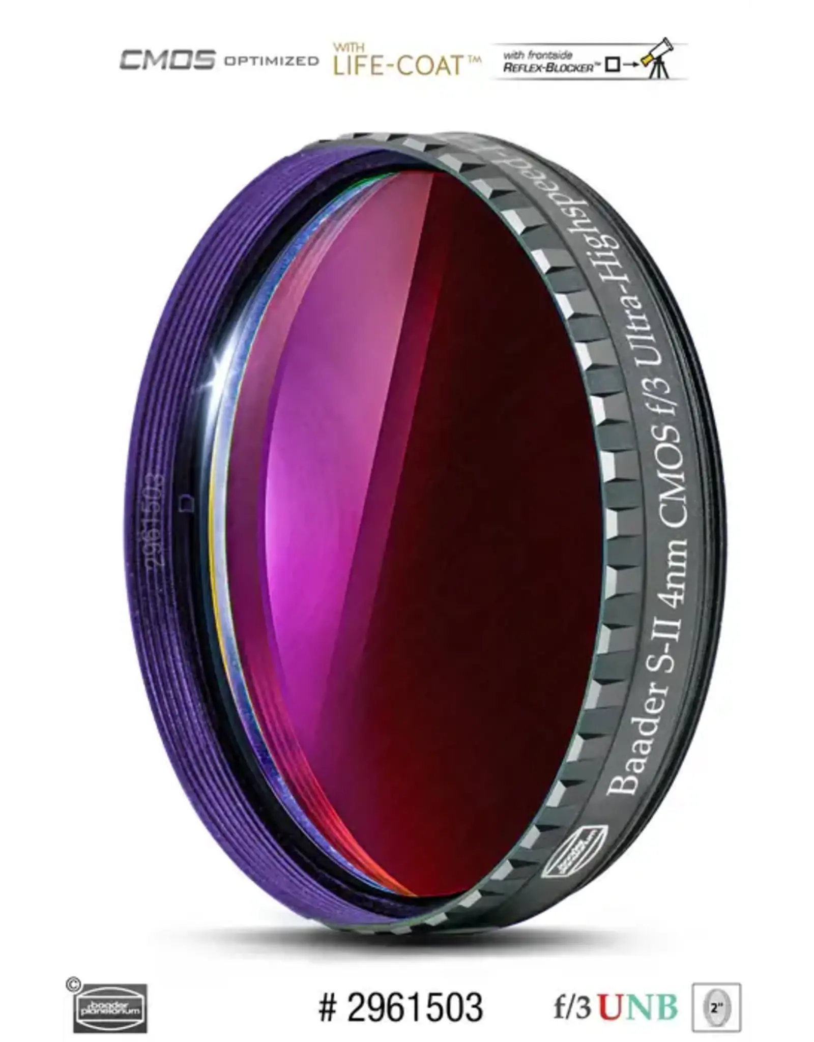 Baader Planetarium Baader S-II  f/3 Ultra-Highspeed-Filter(4nm)-CMOS-optimized (SPECIFY SIZE)